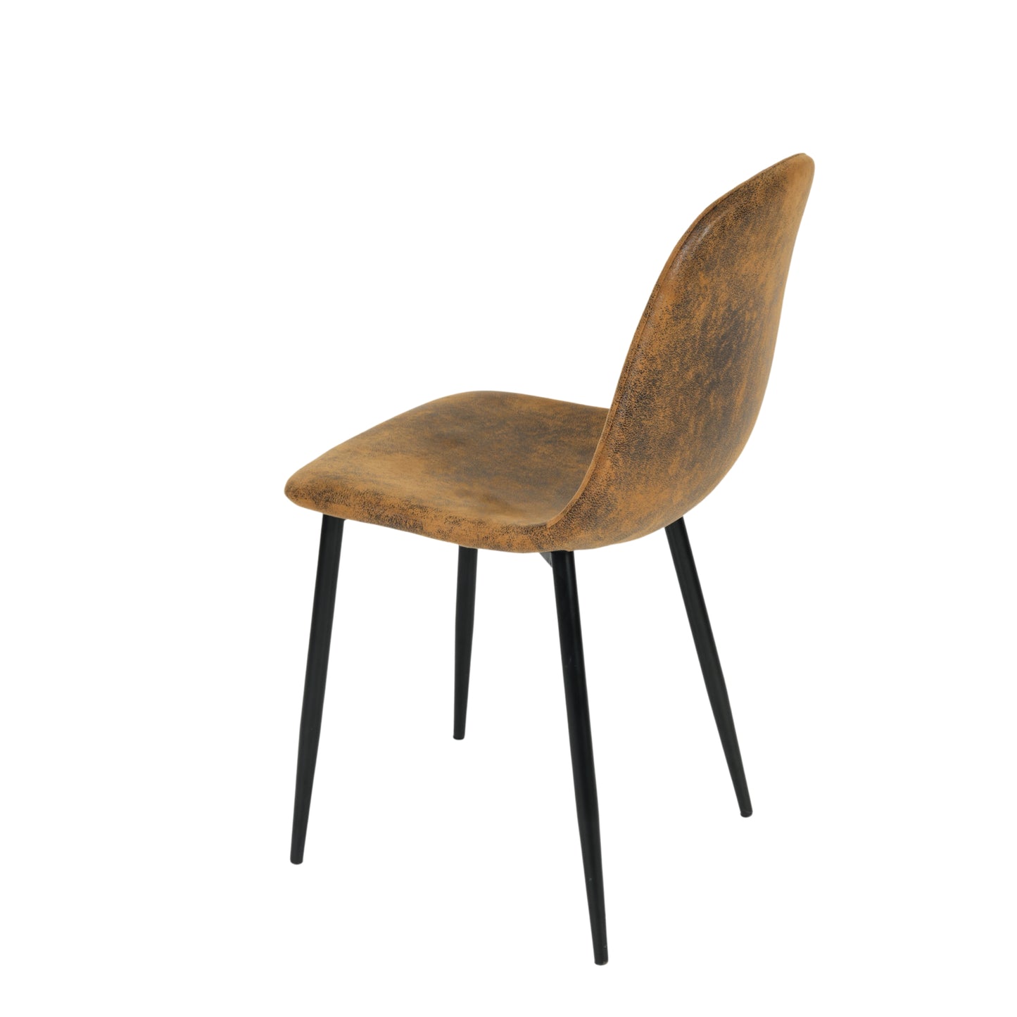 EKODE™ Set of 4 Scandinavian vintage dining room chairs Suede Brown