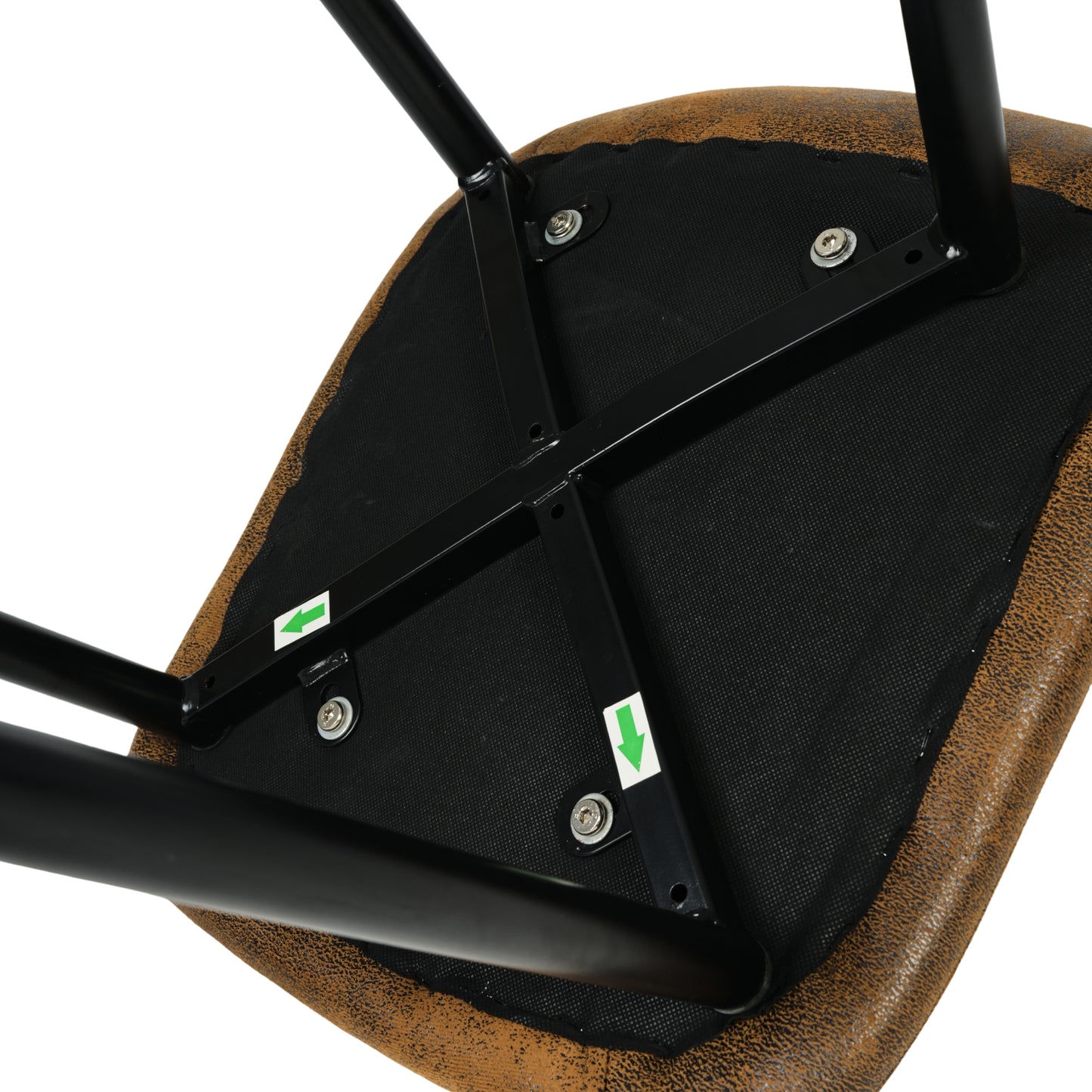 EKODE™ Set of 4 Scandinavian vintage dining room chairs Suede Brown