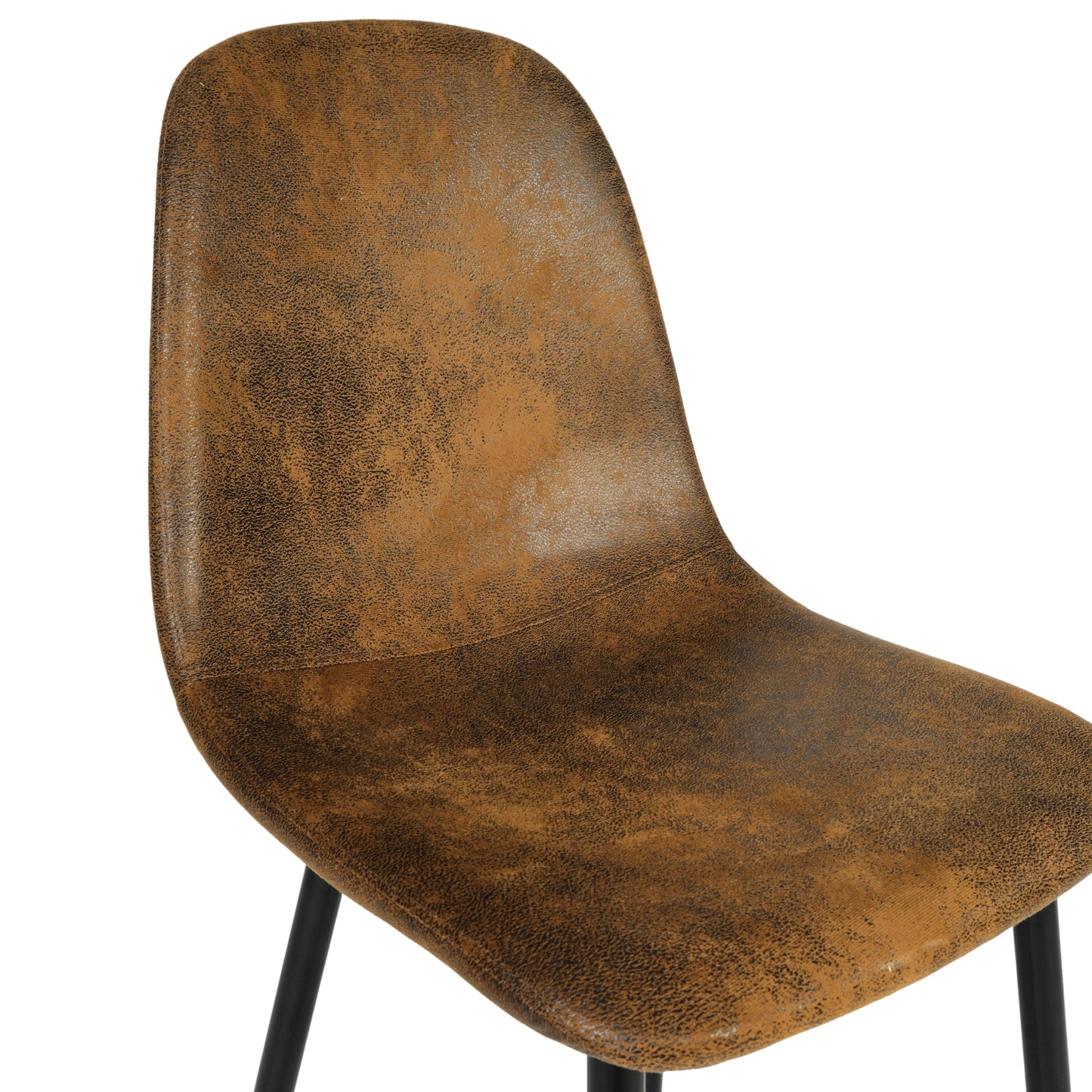 EKODE™ Set of 4 Scandinavian vintage dining room chairs Suede Brown
