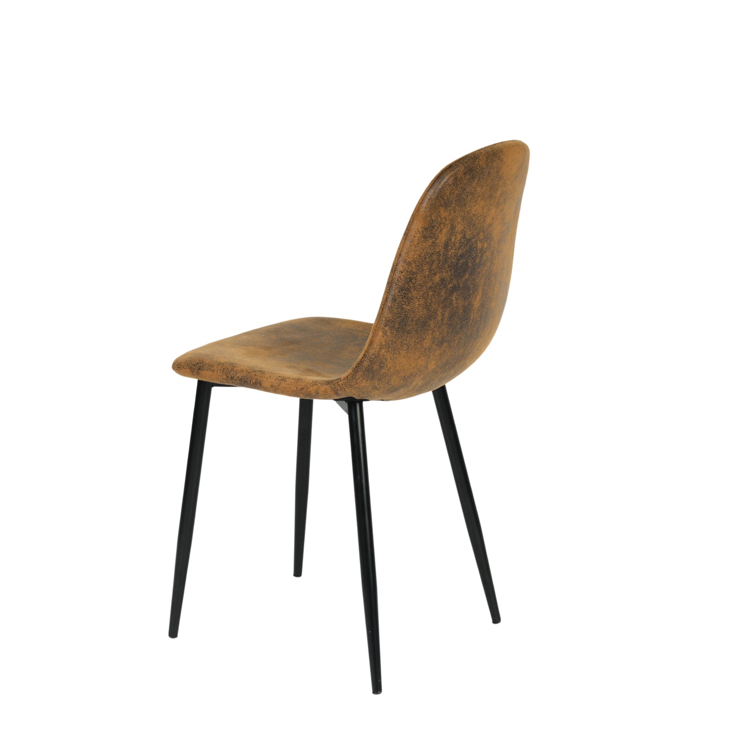 EKODE™ Set of 4 Scandinavian vintage dining room chairs Suede Brown