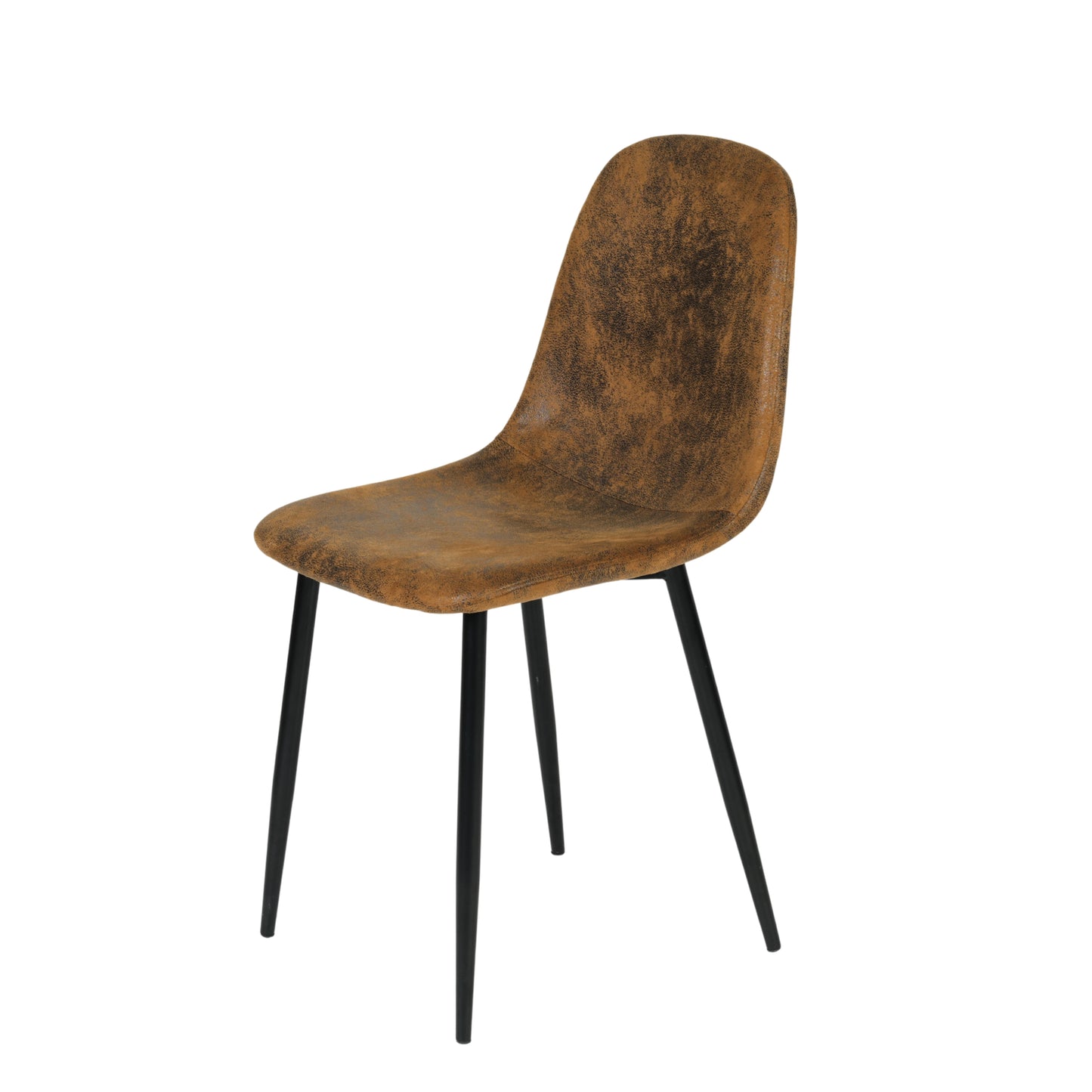 EKODE™ Set of 4 Scandinavian vintage dining room chairs Suede Brown