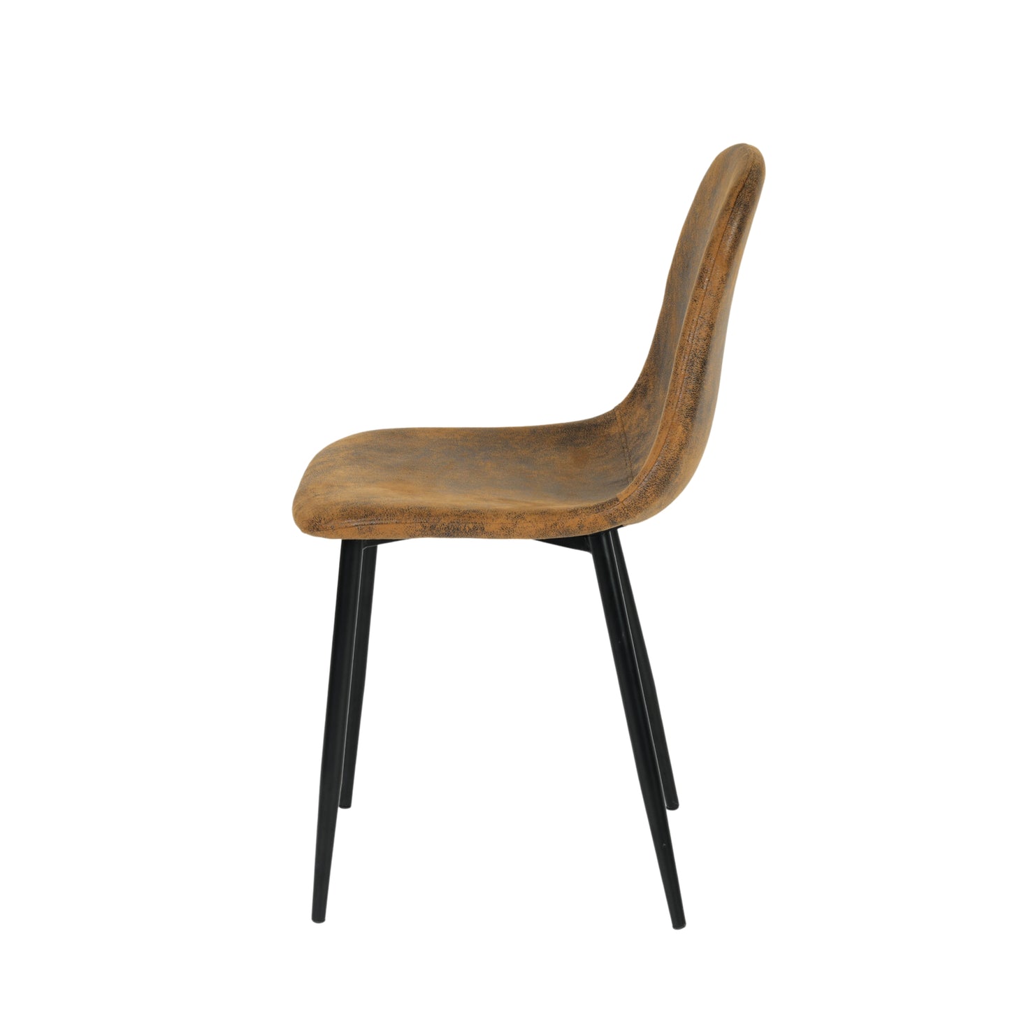 EKODE™ Set of 4 Scandinavian vintage dining room chairs Suede Brown