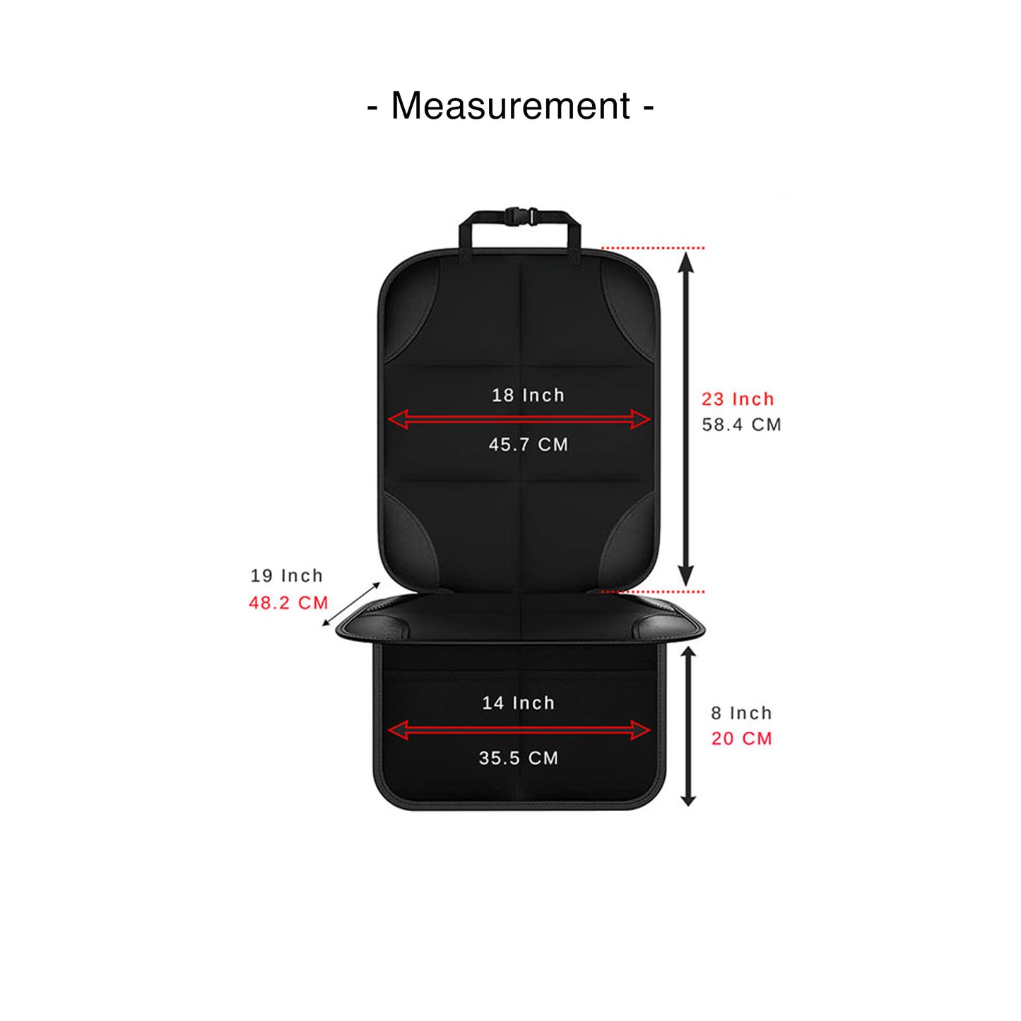 EKODE™ Car Seat Protector for kids, Child with Water-Resistance Fabric & Thickest Padded Cover & Featuring Best Size Coverage & Organiser Pockets - Fits Isofix