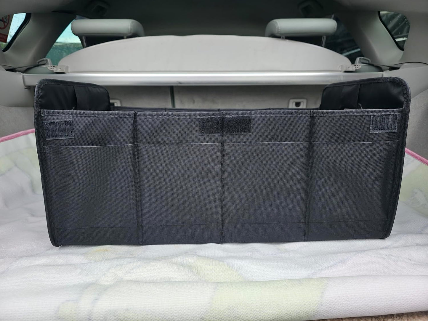 EKODE™ Car Boot Organiser Large Anti Slip Tidy Storage, Foldable Collapsible Multi Compartment, Durable Interior Declutter Tidy Bag, Base & Sides Plates