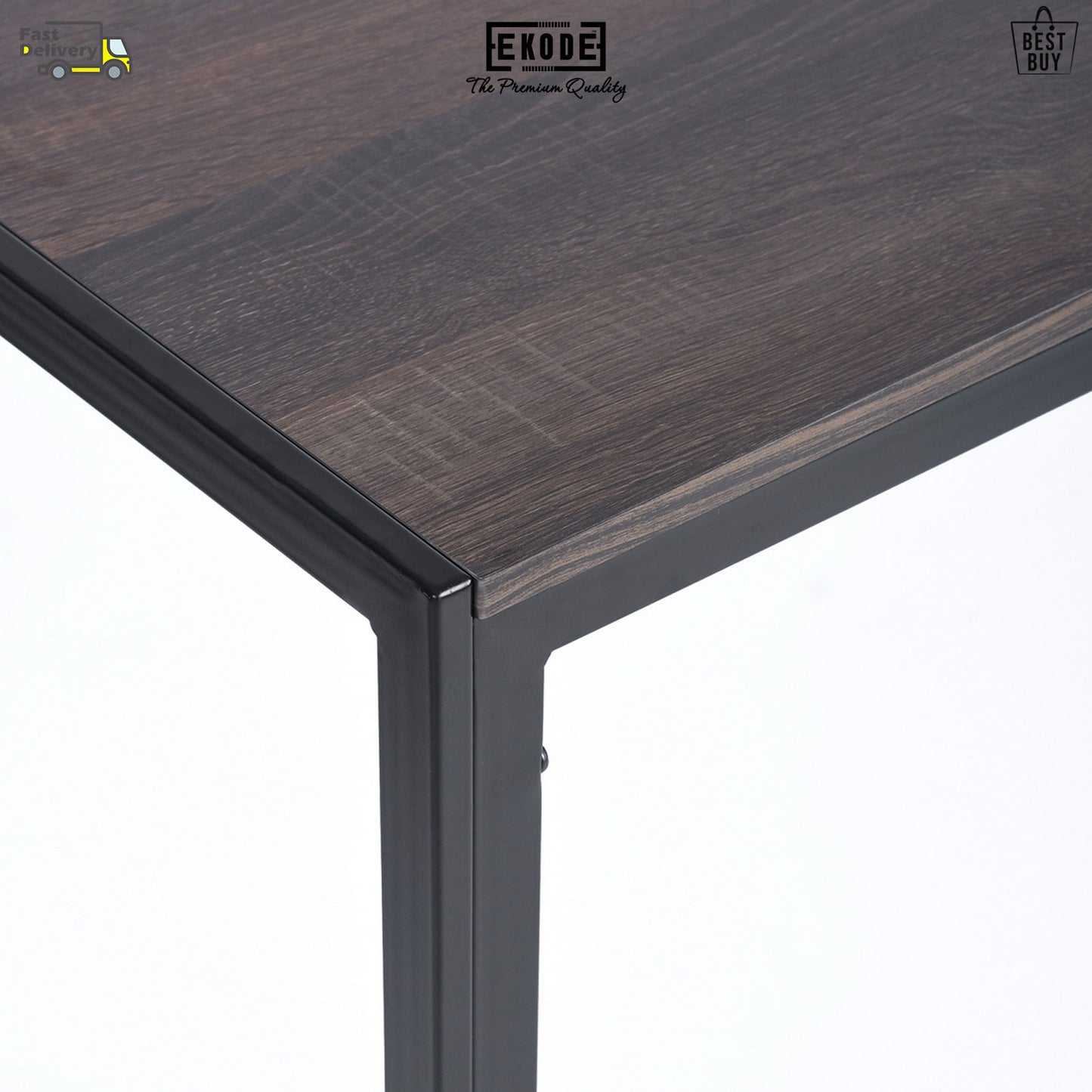 EKODE™ Rectangle Dining Table Office Computer Desk Study Wood Table Metal Frame