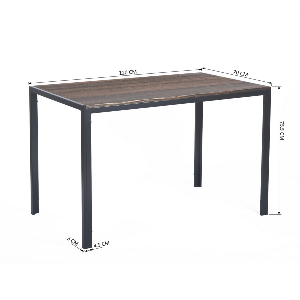 EKODE™ Rectangle Dining Table Office Computer Desk Study Wood Table Metal Frame
