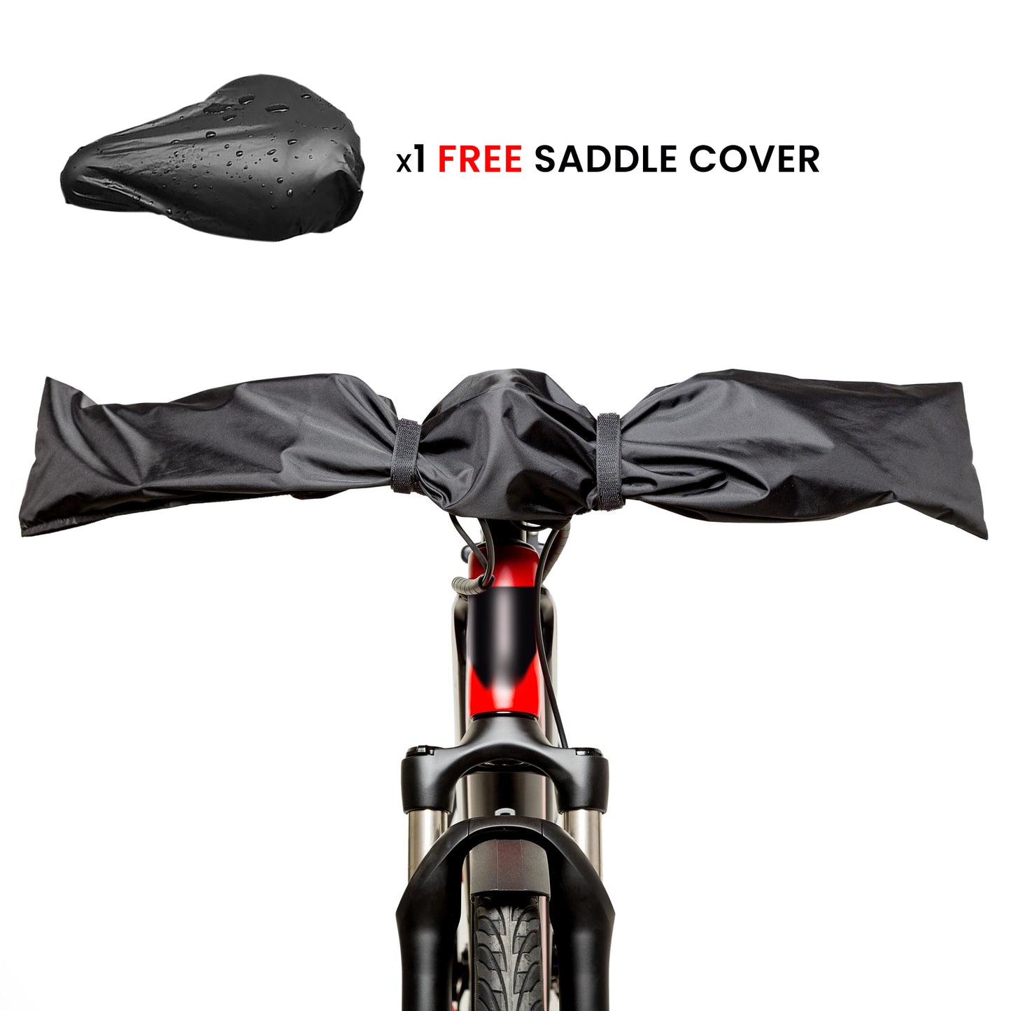 EKODE™ Bike Handlebar Protector Cover Dustproof Waterproof Handle Bar Cover Universal E-Bike Handlebar Cover Handle Bar Maintenance Cover for Road Bike Cycling Equipment 1 FREE Saddle Cover