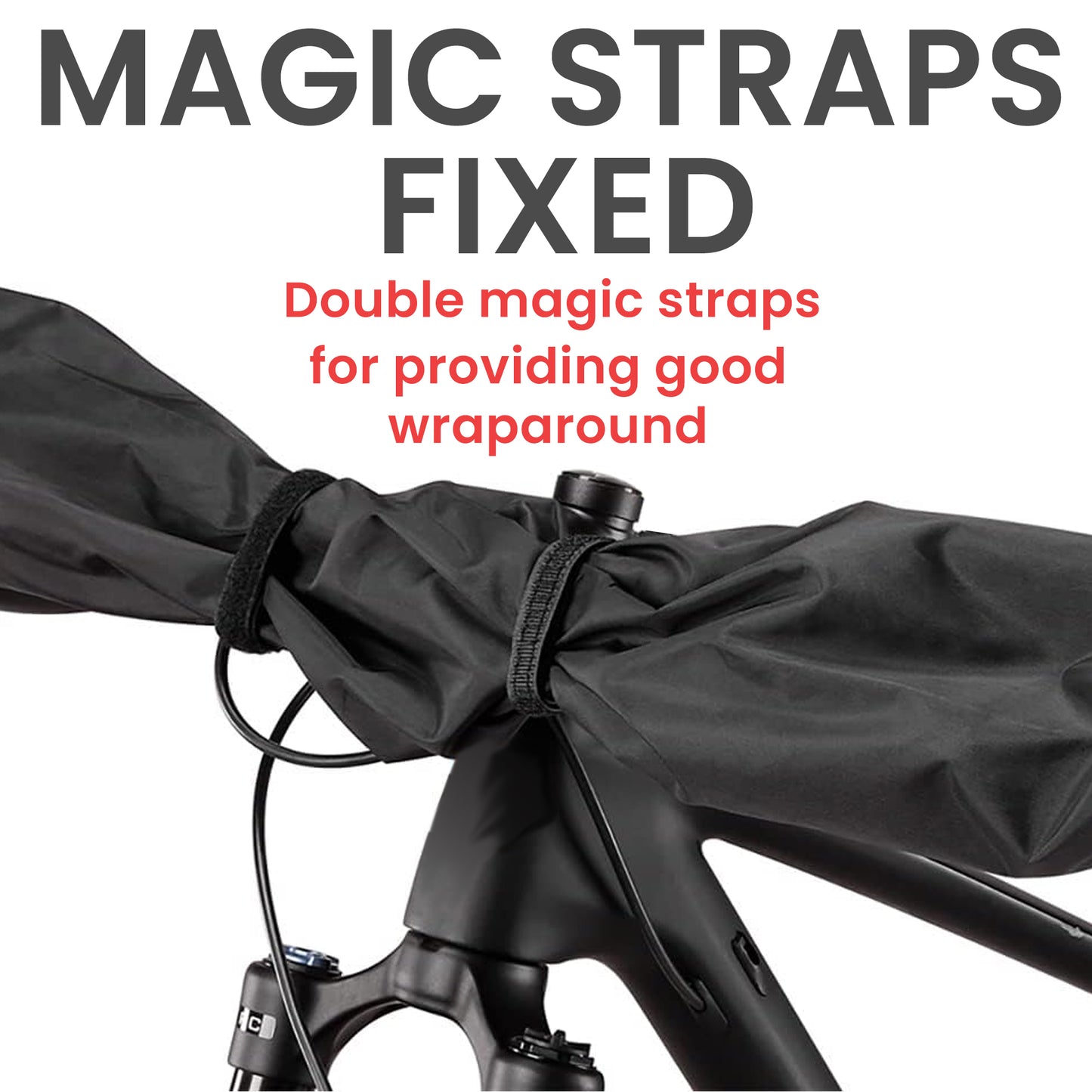 EKODE™ Bike Handlebar Protector Cover Dustproof Waterproof Handle Bar Cover Universal E-Bike Handlebar Cover Handle Bar Maintenance Cover for Road Bike Cycling Equipment 1 FREE Saddle Cover