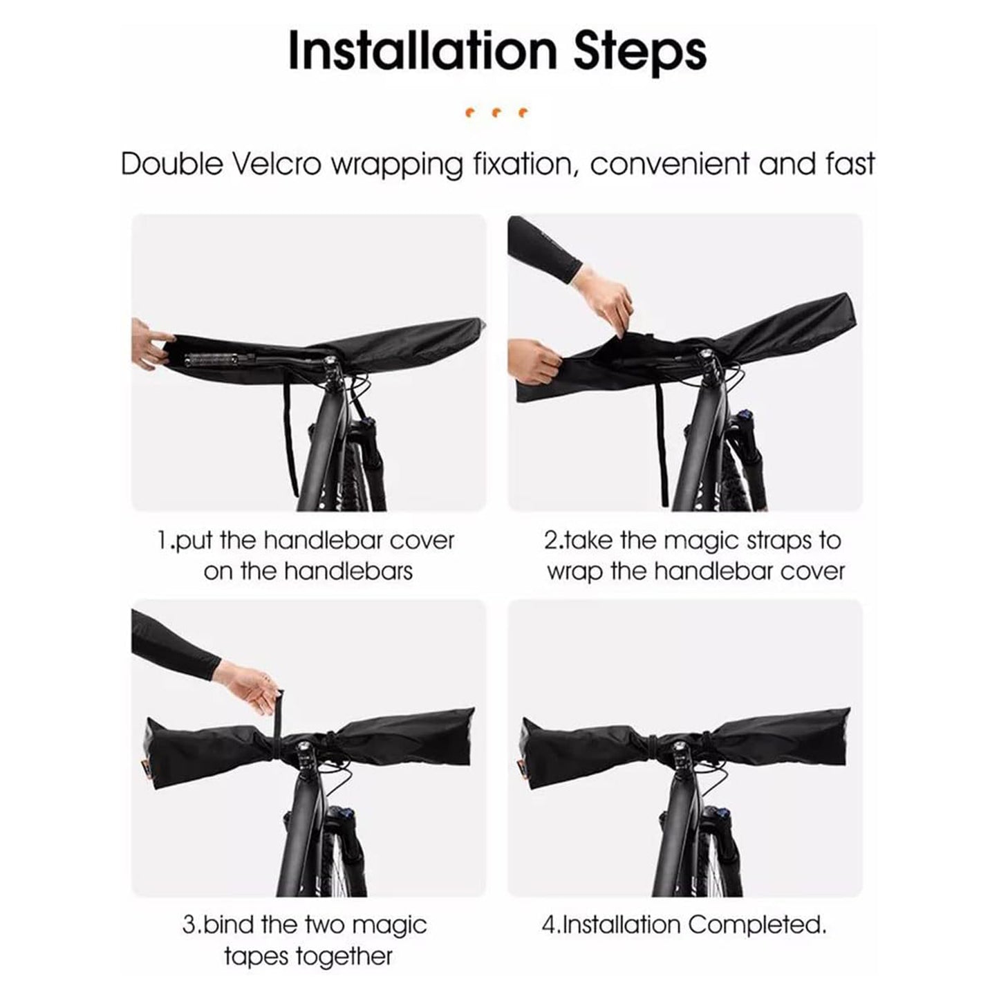 EKODE™ Bike Handlebar Protector Cover Dustproof Waterproof Handle Bar Cover Universal E-Bike Handlebar Cover Handle Bar Maintenance Cover for Road Bike Cycling Equipment 1 FREE Saddle Cover