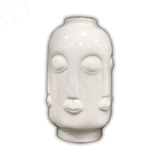 Vase Faces White Ceramic Elegant and beautiful Living room ornament