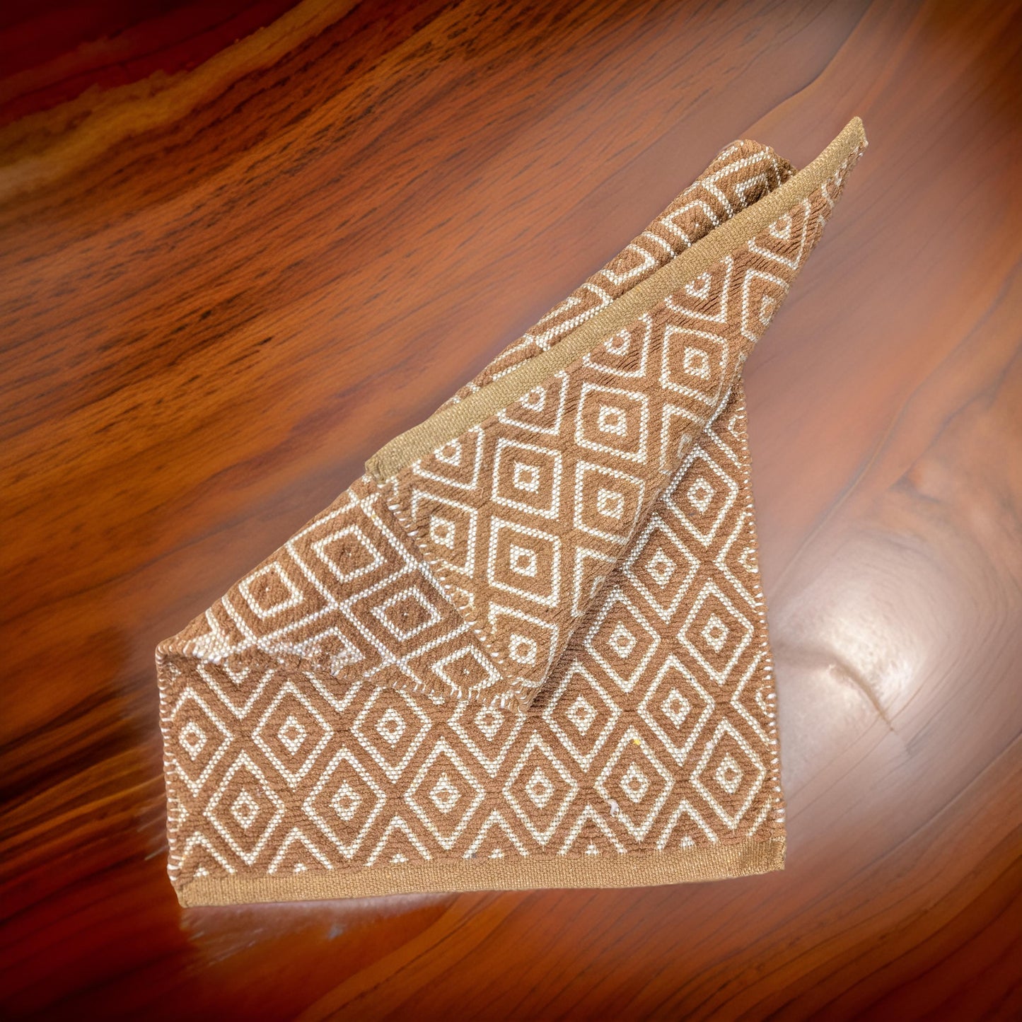 Handmade Tan and White Diamond Pattern Doormat | Handwoven Door Mat Rug | Eco-Friendly Premium Door Mat Rugs | Gift for him | Gift for her