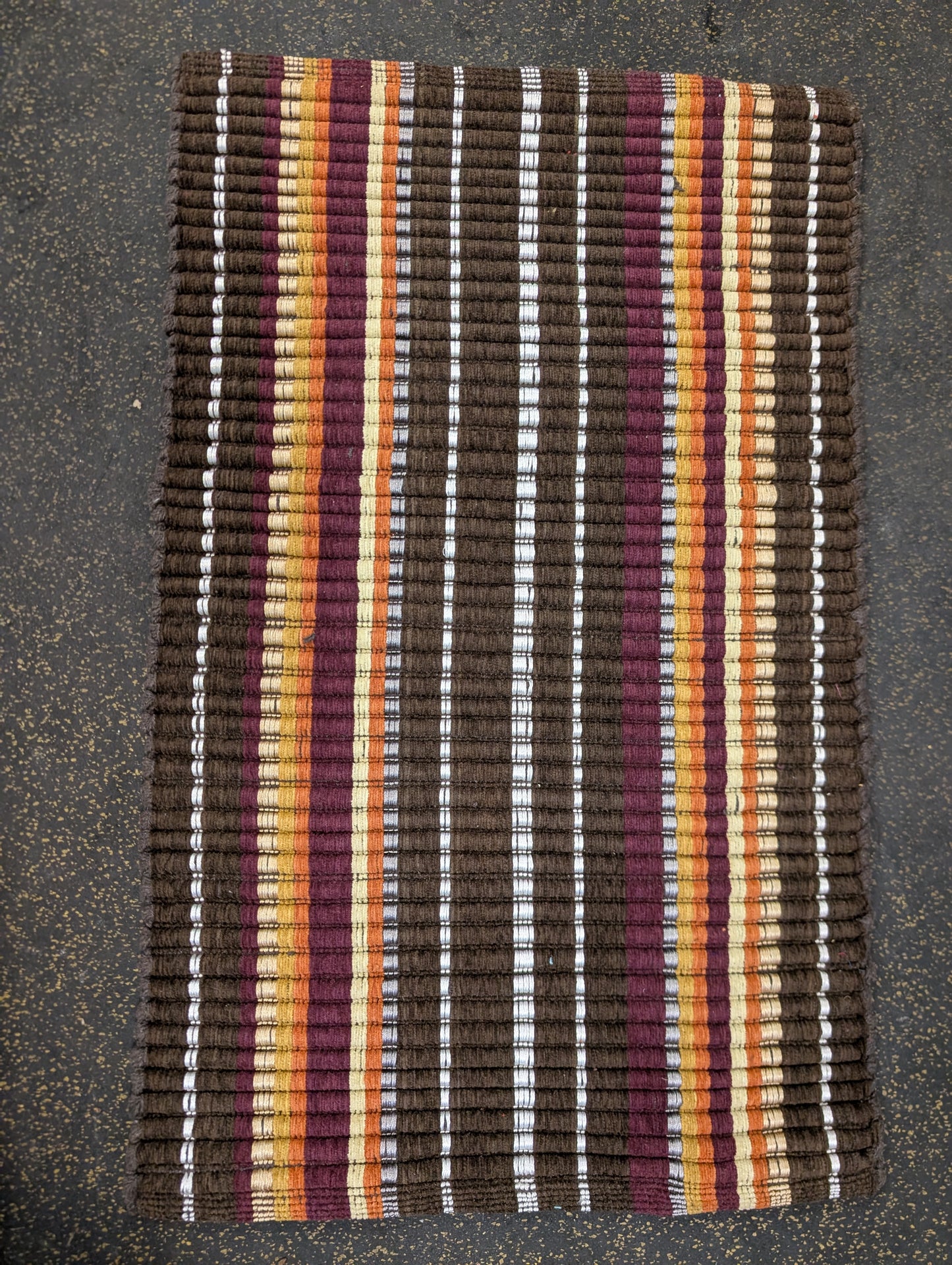 Handmade Striped Earth-Tone Doormat | Handwoven Door Mat Rug | Eco-Friendly Premium Door Mat Rugs | Gift for him | Gift for her