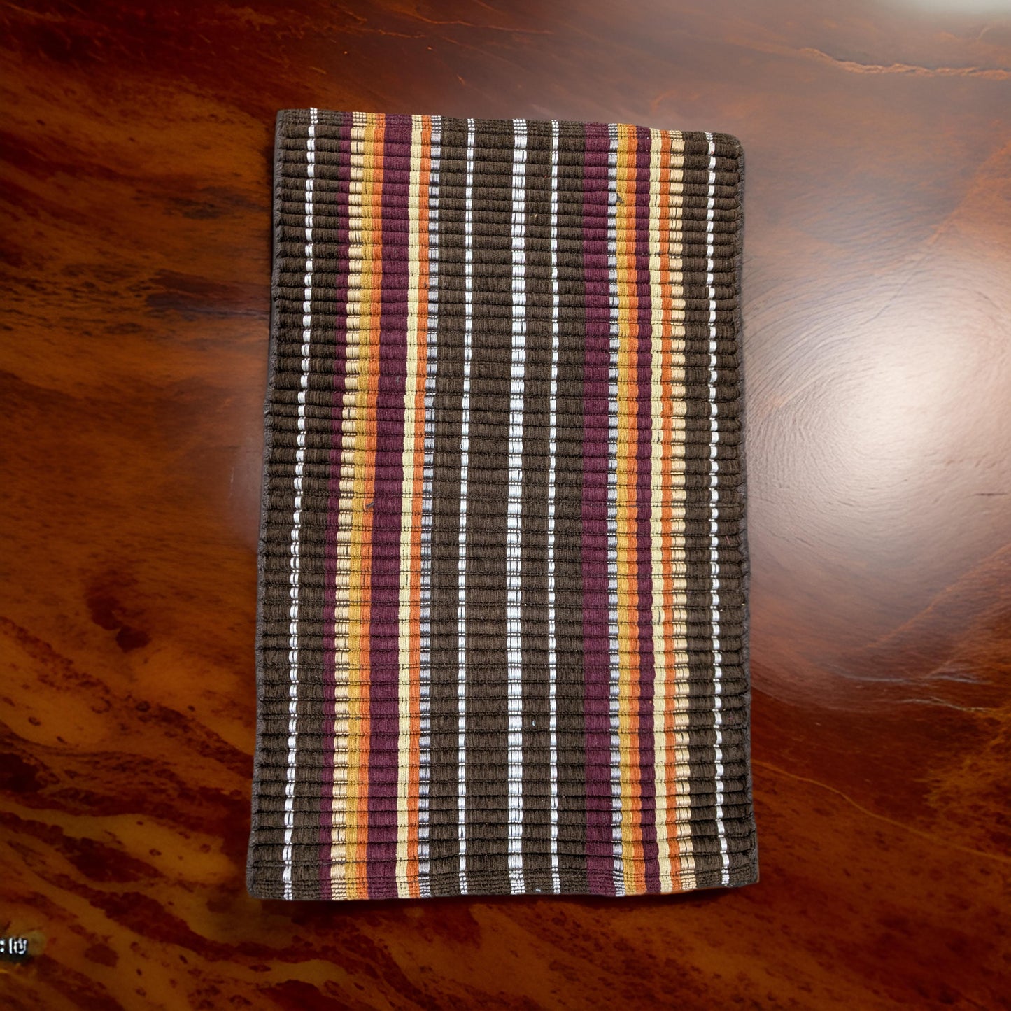 Handmade Striped Earth-Tone Doormat | Handwoven Door Mat Rug | Eco-Friendly Premium Door Mat Rugs | Gift for him | Gift for her