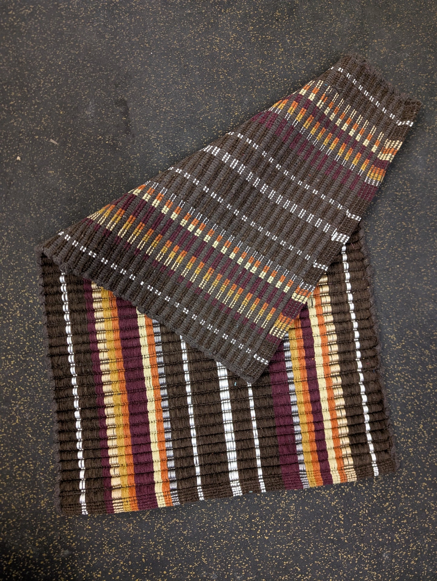 Handmade Striped Earth-Tone Doormat | Handwoven Door Mat Rug | Eco-Friendly Premium Door Mat Rugs | Gift for him | Gift for her