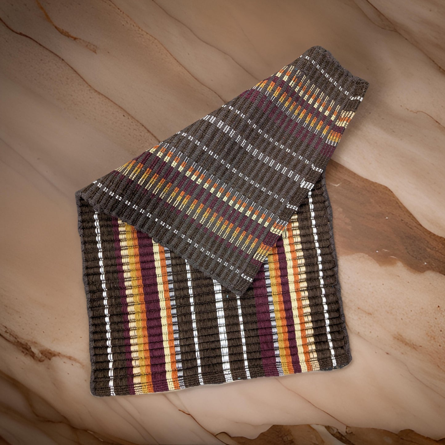 Handmade Striped Earth-Tone Doormat | Handwoven Door Mat Rug | Eco-Friendly Premium Door Mat Rugs | Gift for him | Gift for her