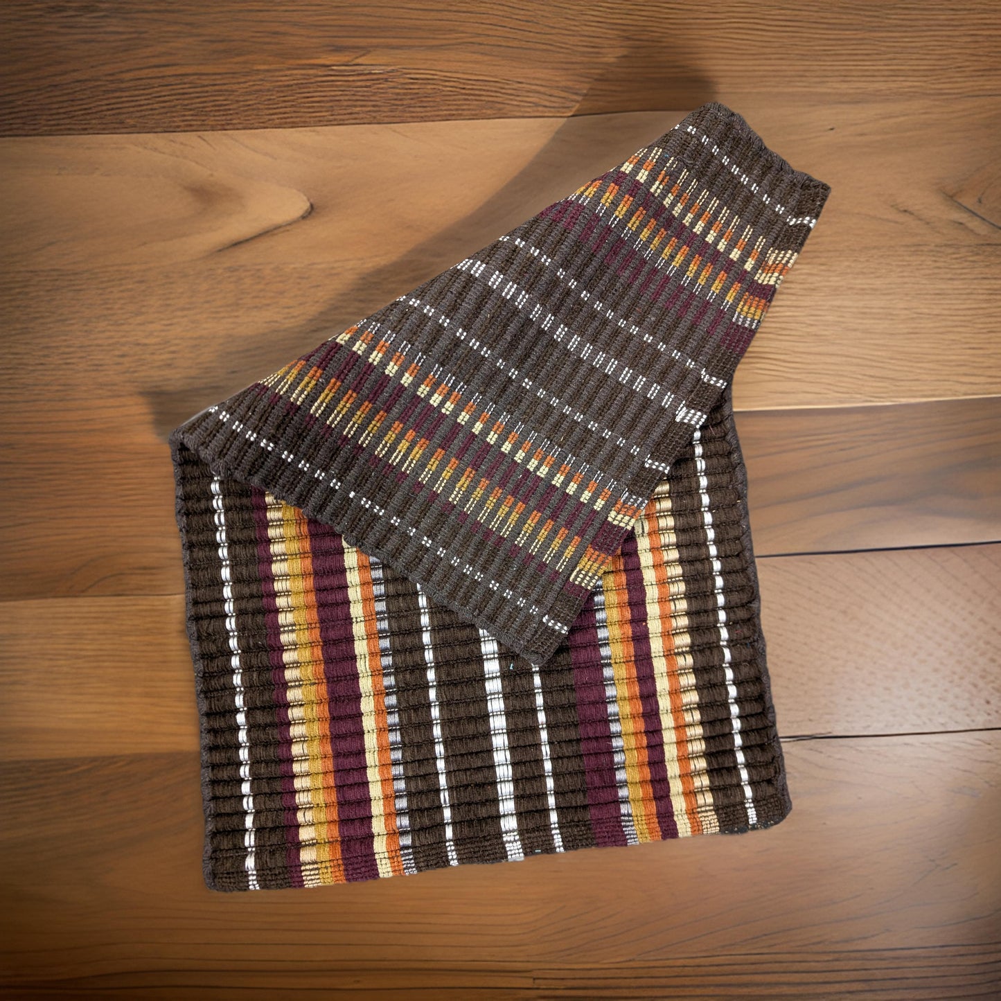 Handmade Striped Earth-Tone Doormat | Handwoven Door Mat Rug | Eco-Friendly Premium Door Mat Rugs | Gift for him | Gift for her