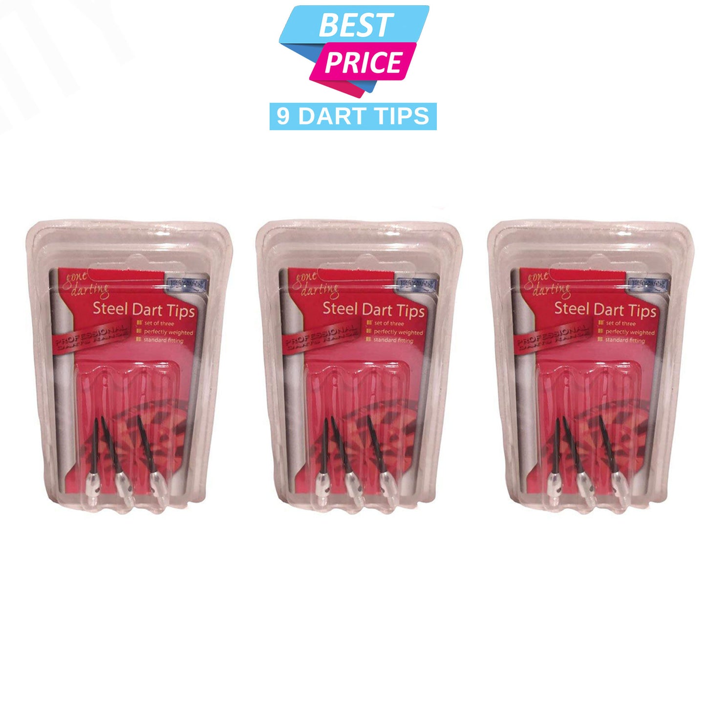Dart Hardened Steel Tips Perfectly Weighted Standard Fitting Free Dart Case offer