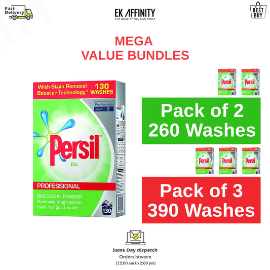 Persil Bio Pro Formula Professional Biological Washing Powder Bundle Packs
