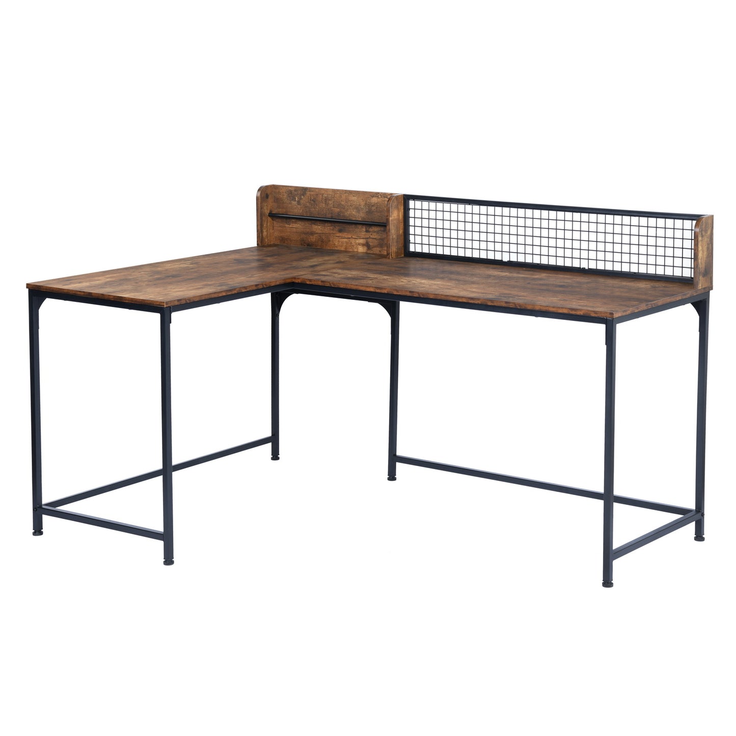 EKODE™ Computer Desk Vintage Style L Shaped Desk Large Desk with Storage Corner