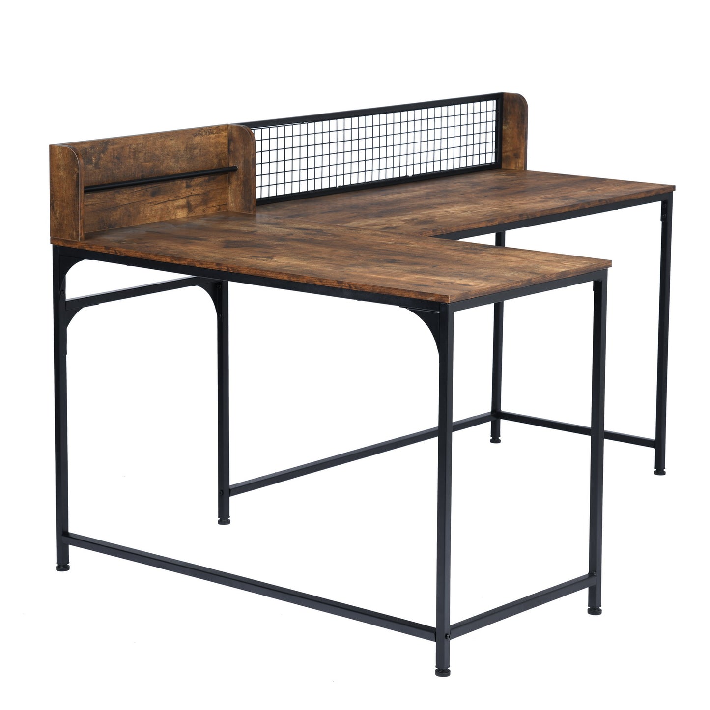 EKODE™ Computer Desk Vintage Style L Shaped Desk Large Desk with Storage Corner