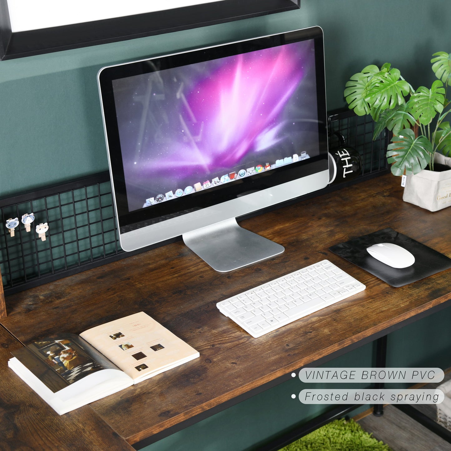 EKODE™ Computer Desk Vintage Style L Shaped Desk Large Desk with Storage Corner