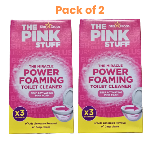 The Pink Stuff | Foaming Toilet Bowl Cleaner (Pack of 2) | Aids Limescal Removal