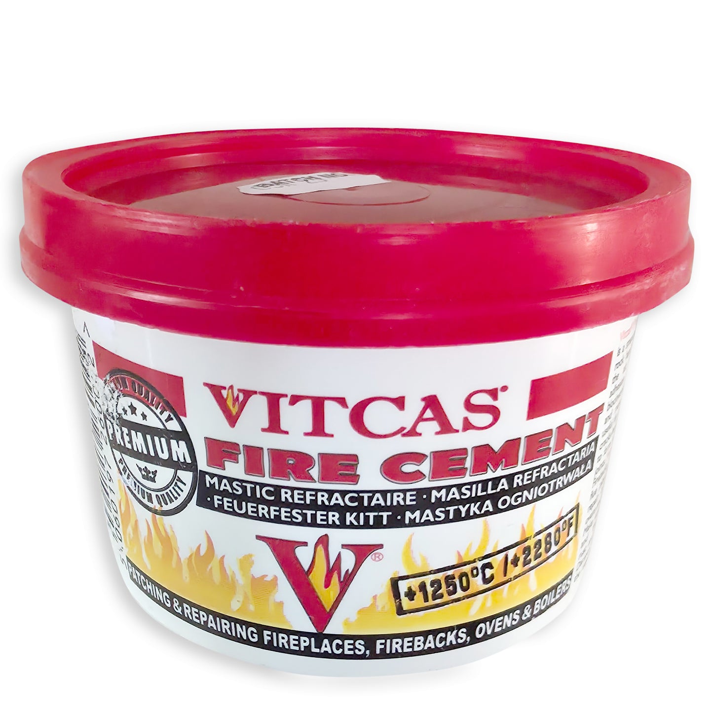 x3 VITCAS FIRE CEMENT - High-Temperature Resistant Adhesive for Secure Sealing