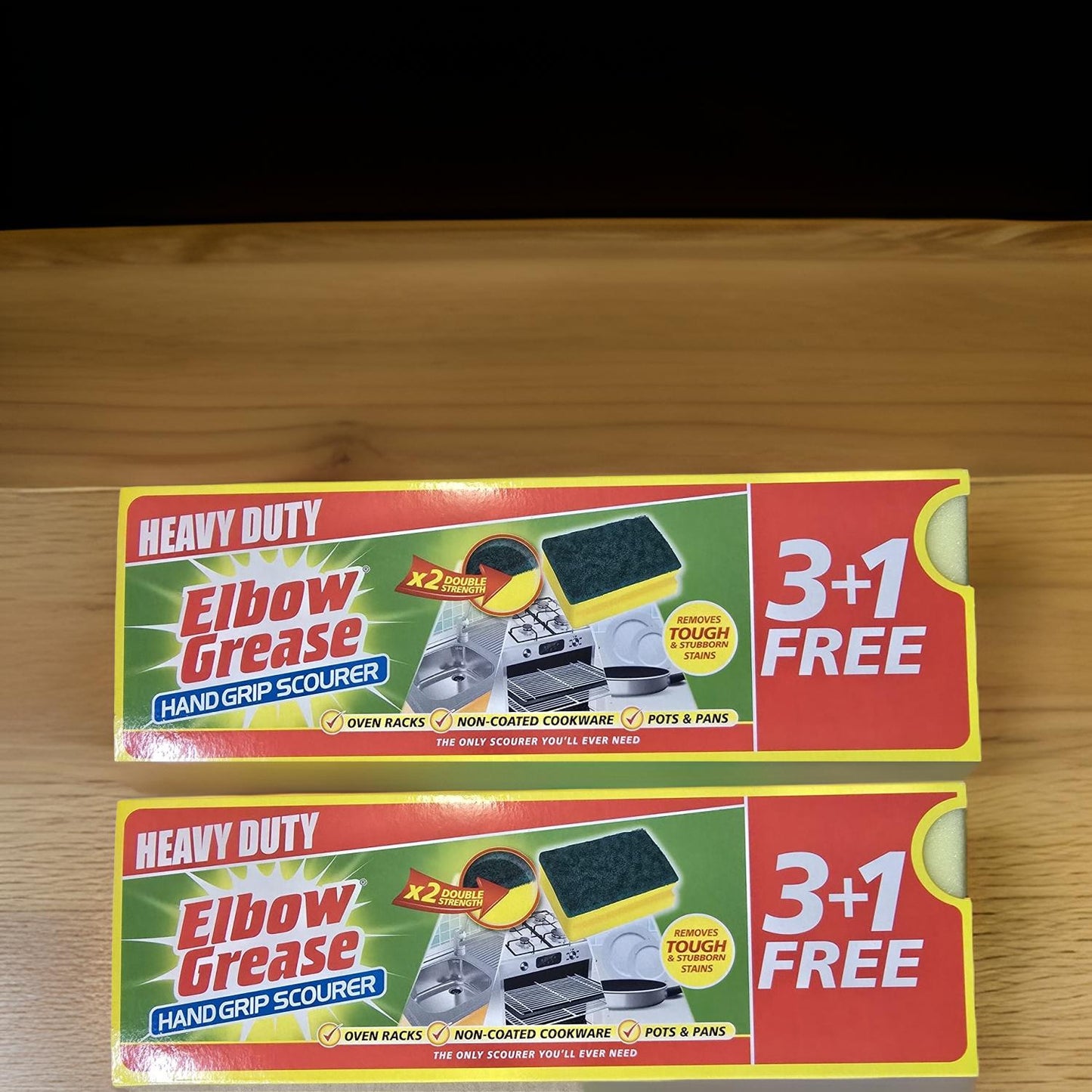 8x Elbow Grease Heavy Duty Double Strength Hand Grip Scourer (2 x Pack of 4)