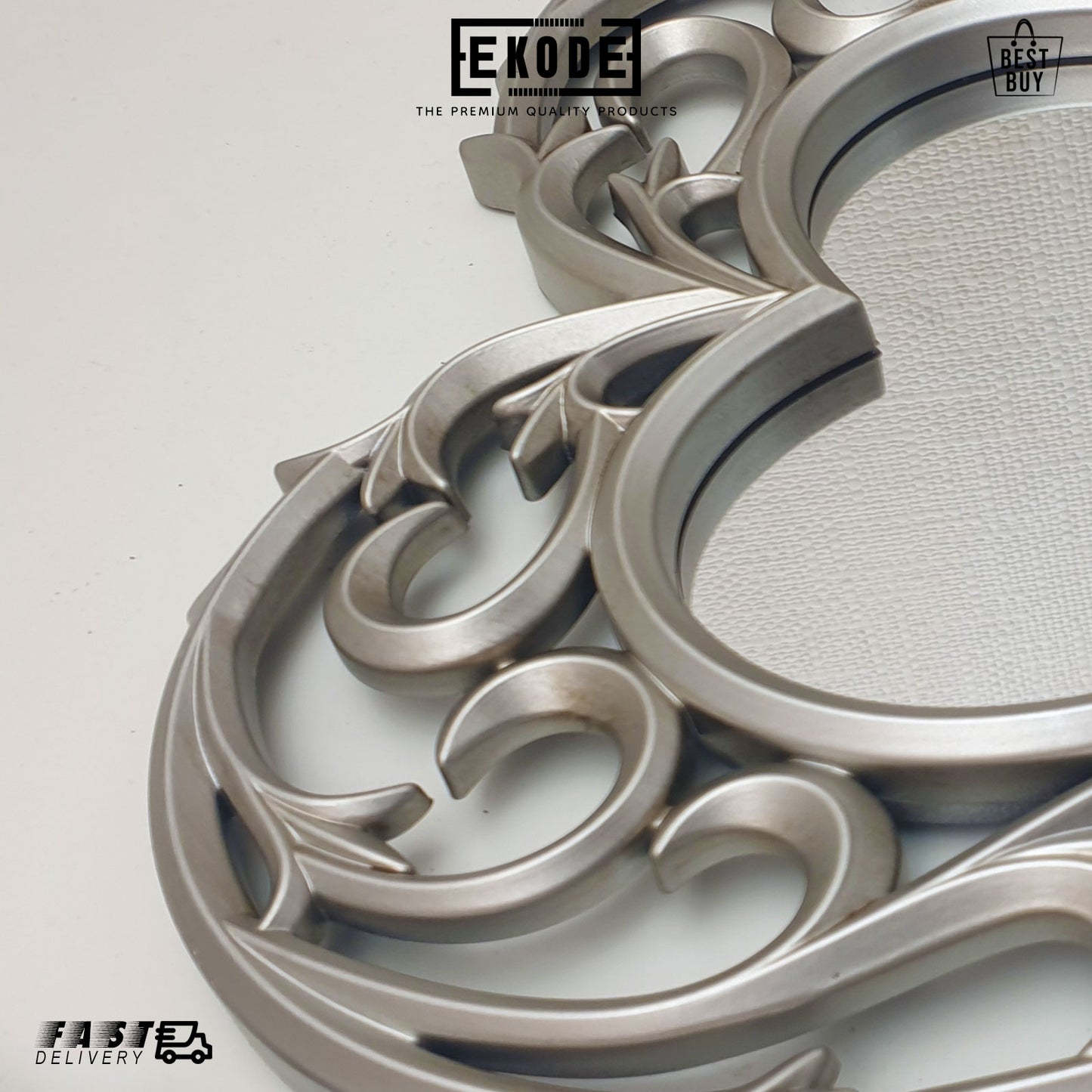 EKODE™ Set of 3 Heart Champagne Gold Bronze Antique Style Ornate Wall Mirror