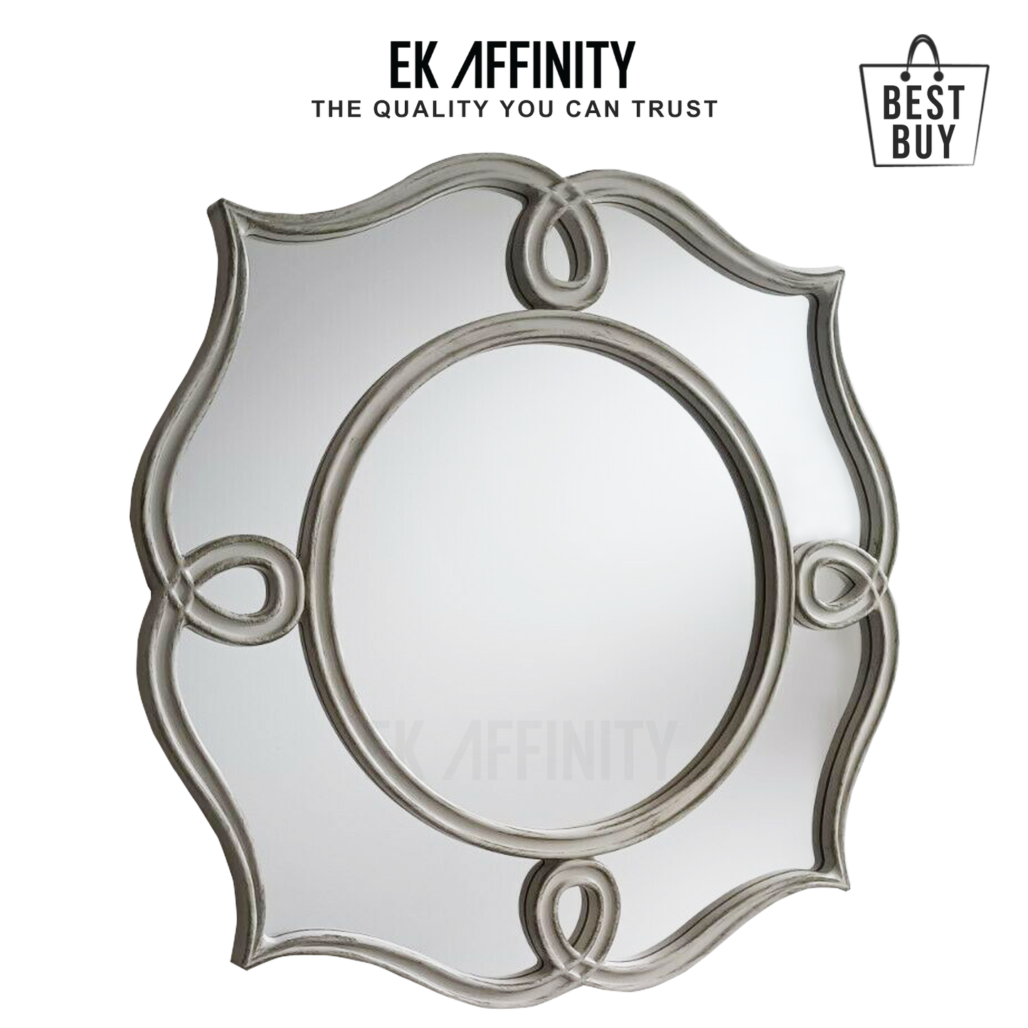 52 CM Small Vintage Rustic Style Wall Mirror Hallway Living room Best Gift