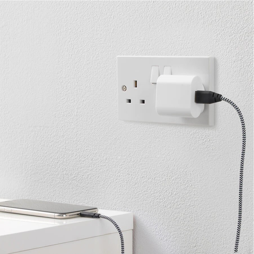 IKEA KOPPLA 1-port USB charger white new Mobile Charger