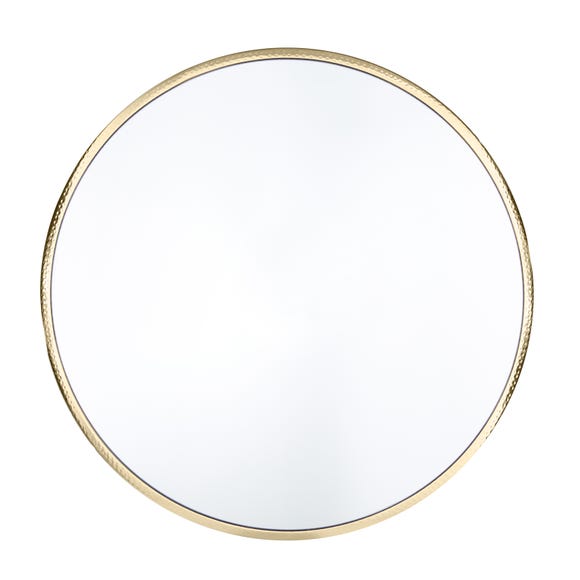 Stylish Hammered Metal Round Mirror 50cm Home Decor Best Gift Gold and Silver