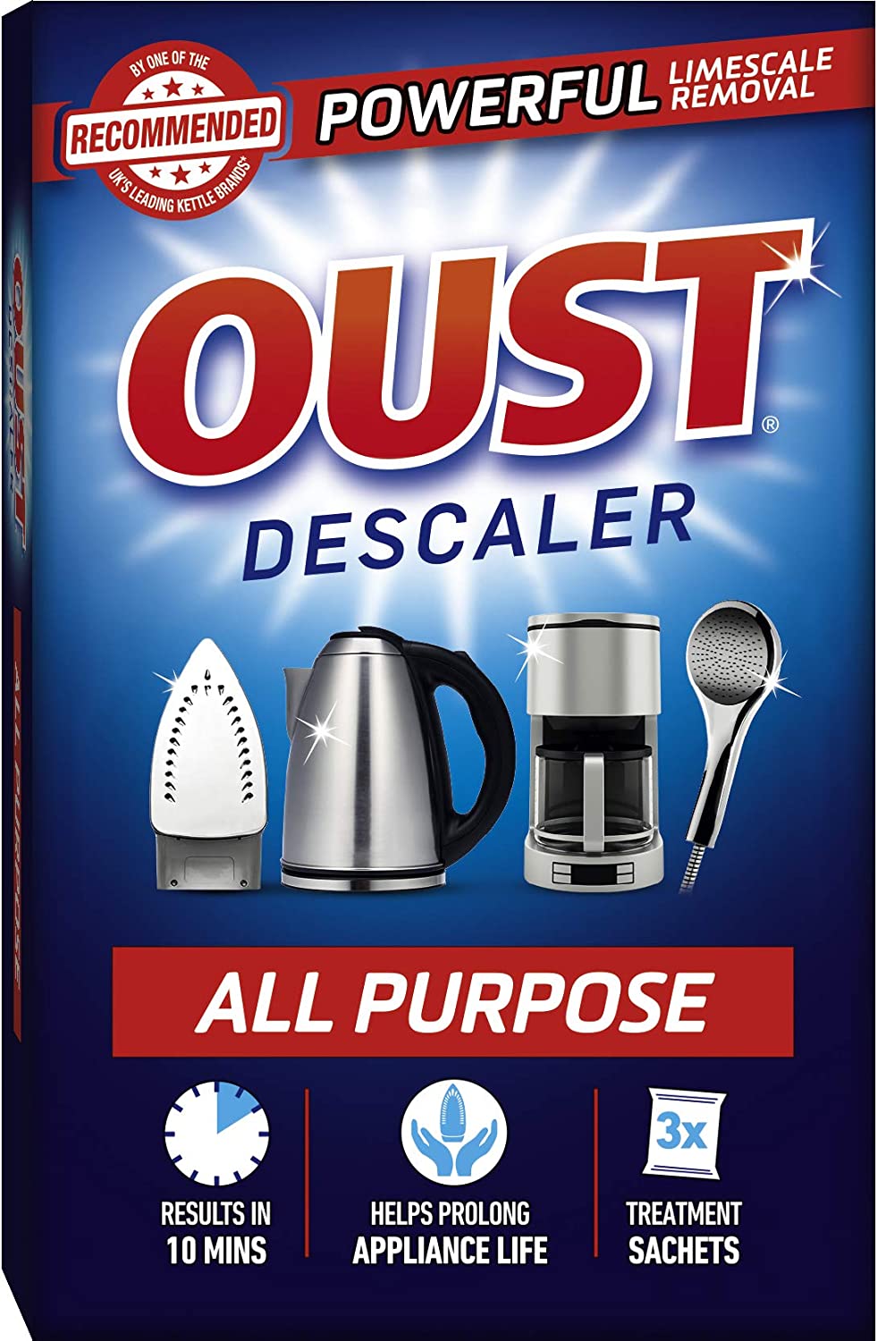 Oust All-Purpose Descaler Sachets, 2 Packs of 3 Sachets