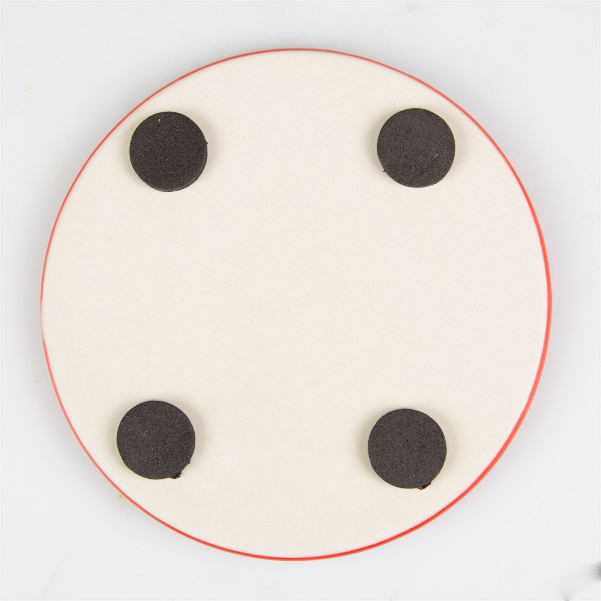 Bohemian Coaster Alphabetic Letter Ceramic Flower Cream Blue Round Gift