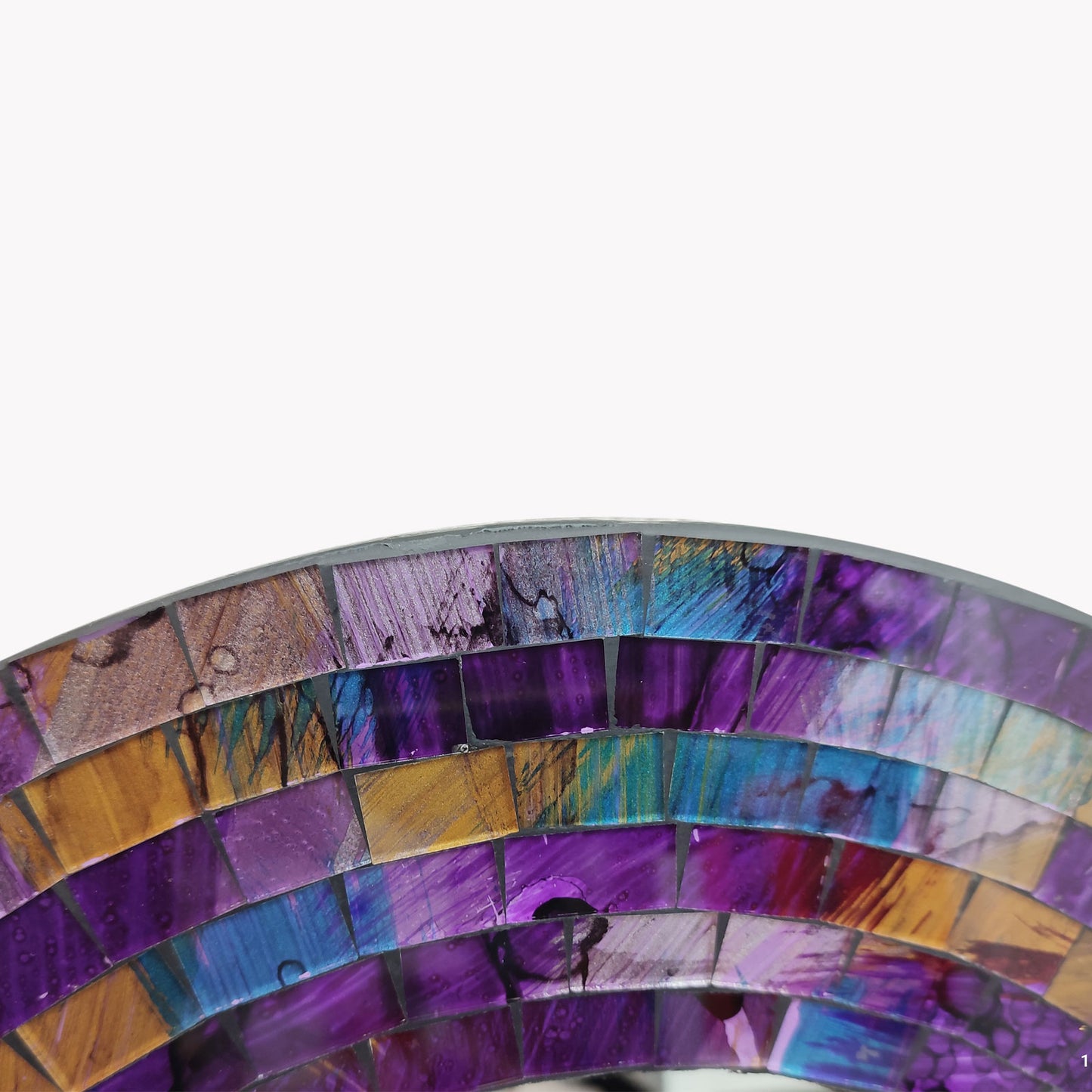 Pack of 2 Elegant 40cm Round Mosaic Mirrors Handmade Best Gift Girls Room