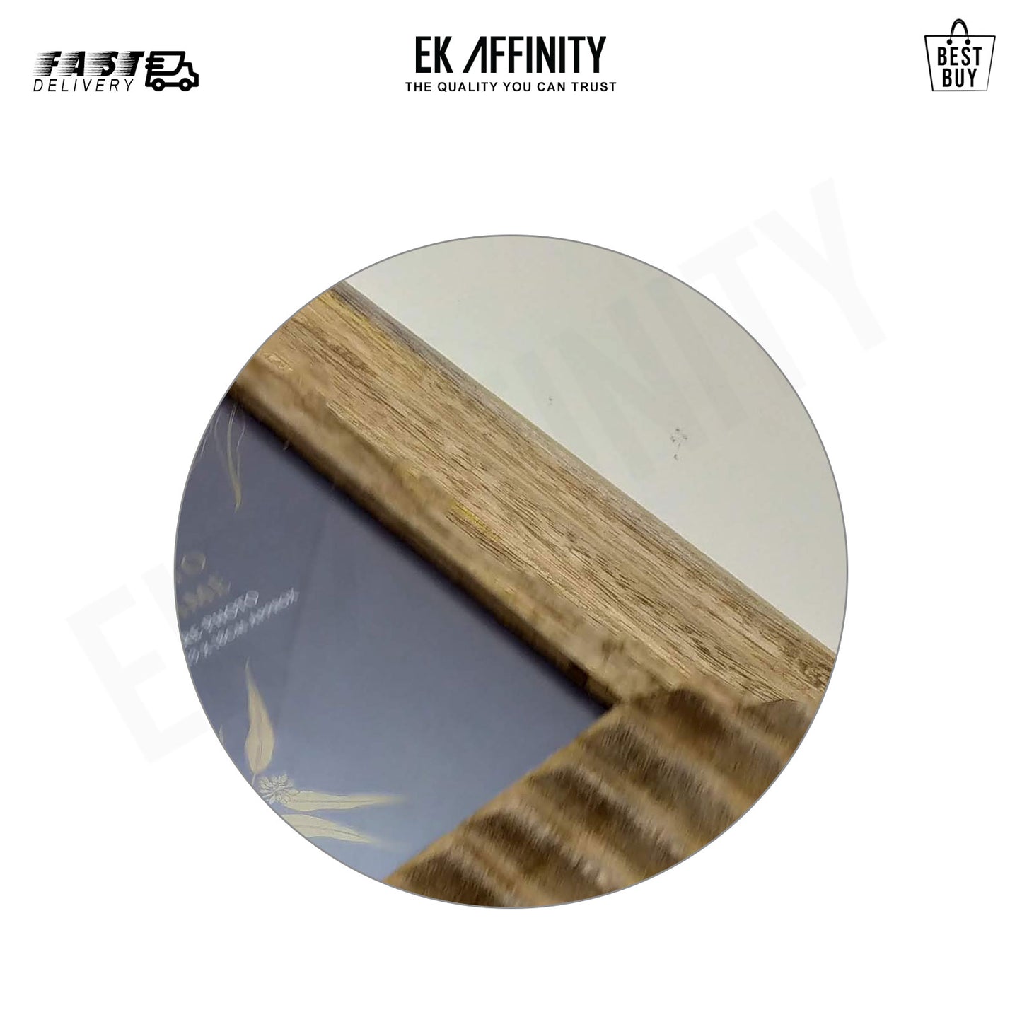 EKODE™ Unique and Elegant Picture frame Ribbed Wood for 5x7 inches Photo Gift