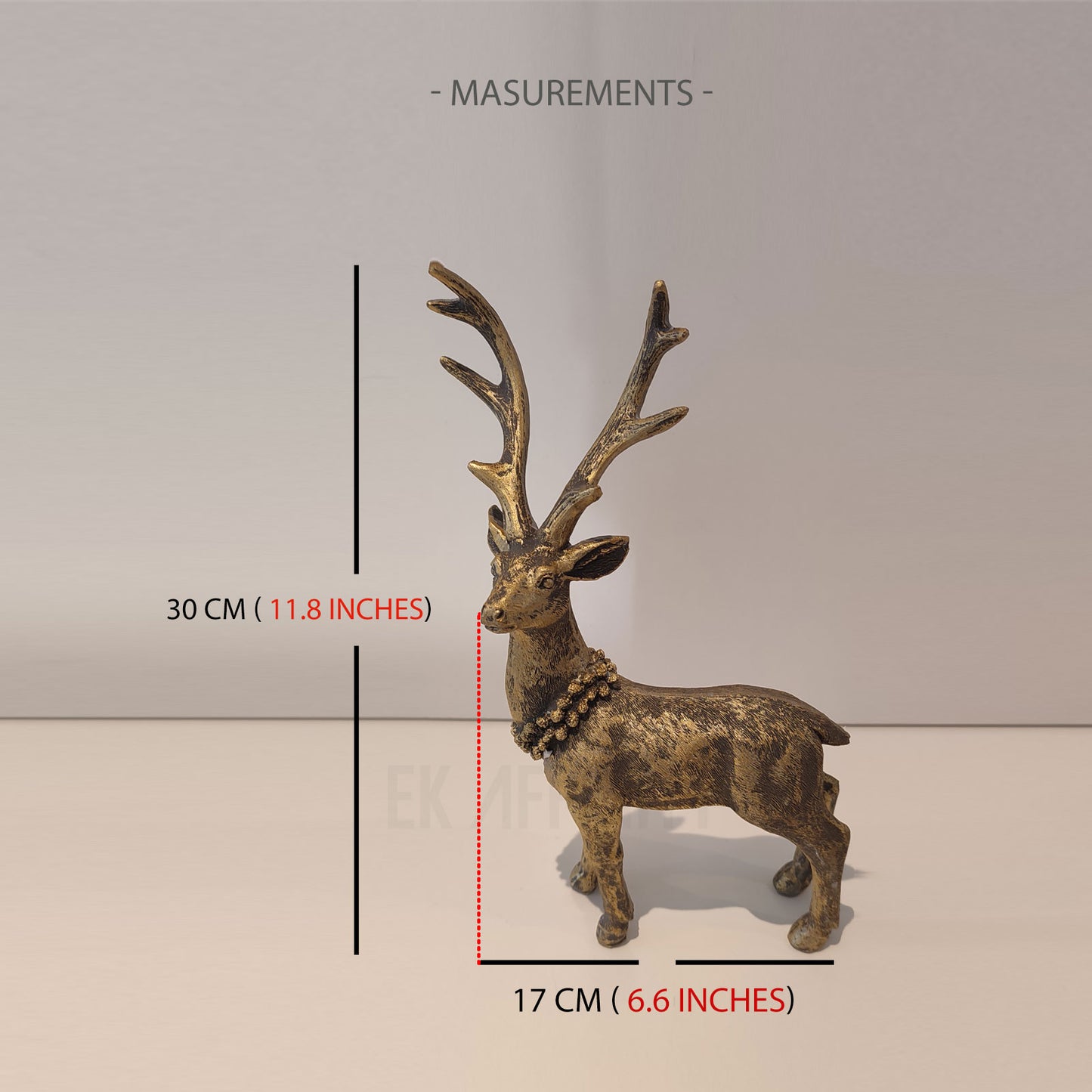 Elegant finished Stag Ornaments With 2 classic colors Silver and Bronze Gift