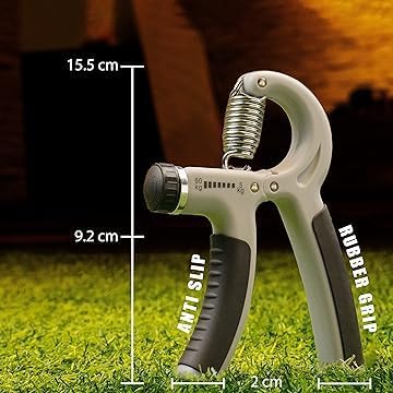 EKODE set of 2 Fitness Adjustable Grip Strengthener (5–60 kg) – Hand Exerciser with Stainless Steel Spring for Building Strong Wrists, Fingers, Forearms & Hands