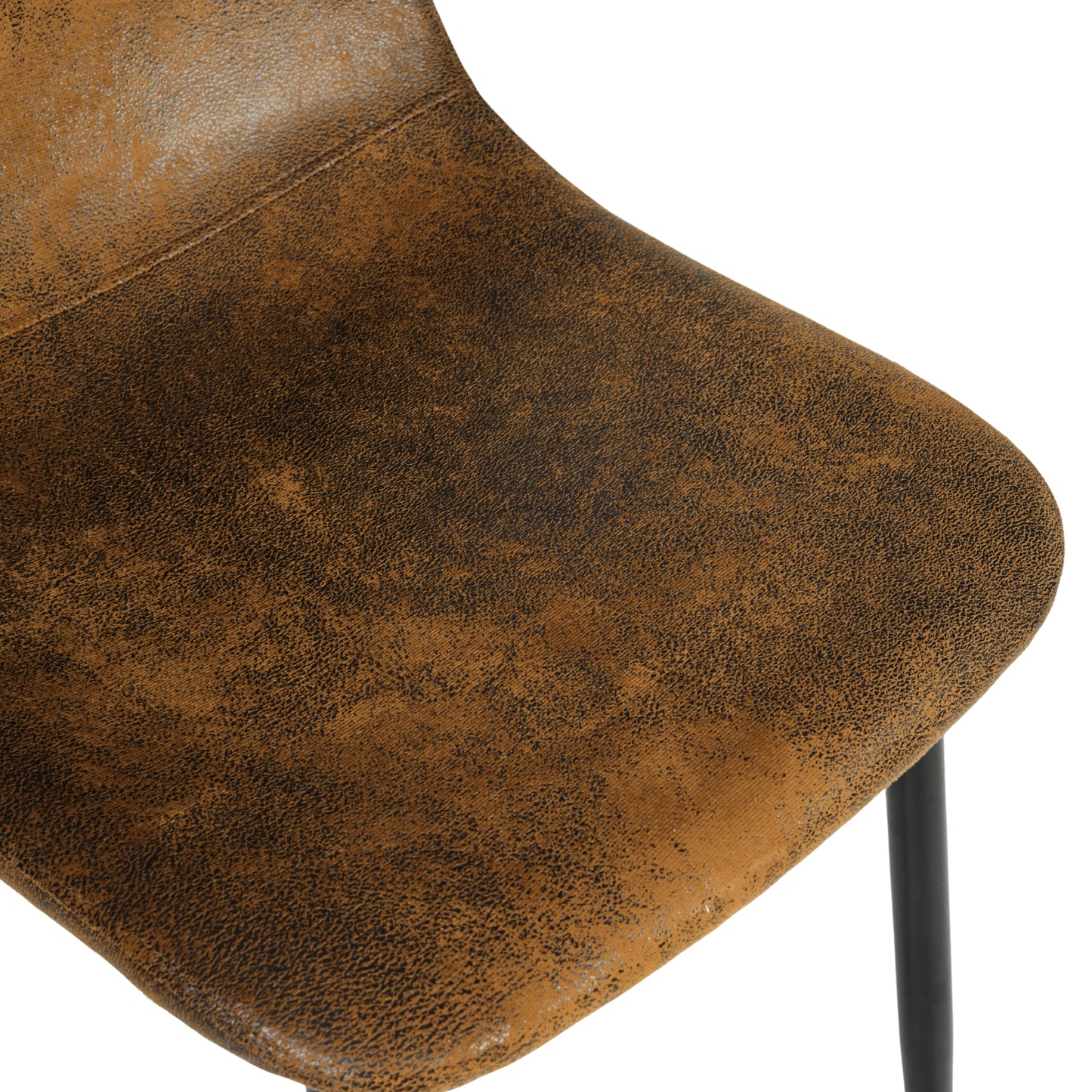 EKODE™ Set of 4 Scandinavian vintage dining room chairs Suede Brown