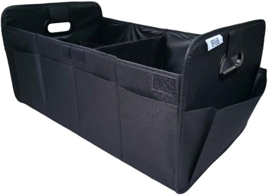 EKODE™ Car Boot Organiser Large Anti Slip Tidy Storage, Foldable Collapsible Multi Compartment, Durable Interior Declutter Tidy Bag, Base & Sides Plates