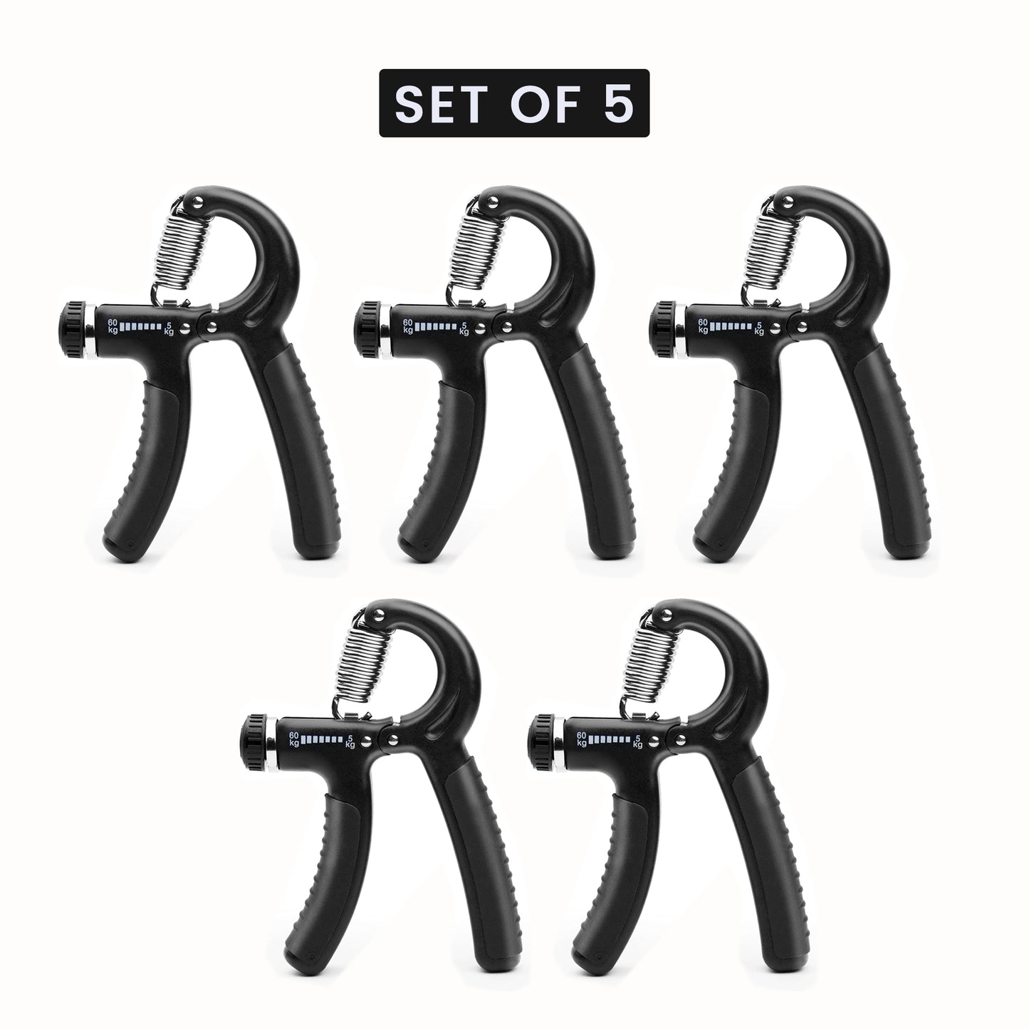 EKODE™ Fitness Adjustable Grip Strengthened (5–60 kg) – Hand Exerciser with Stainless Steel Spring for Building Strong Wrists, Fingers, Forearms & Hands