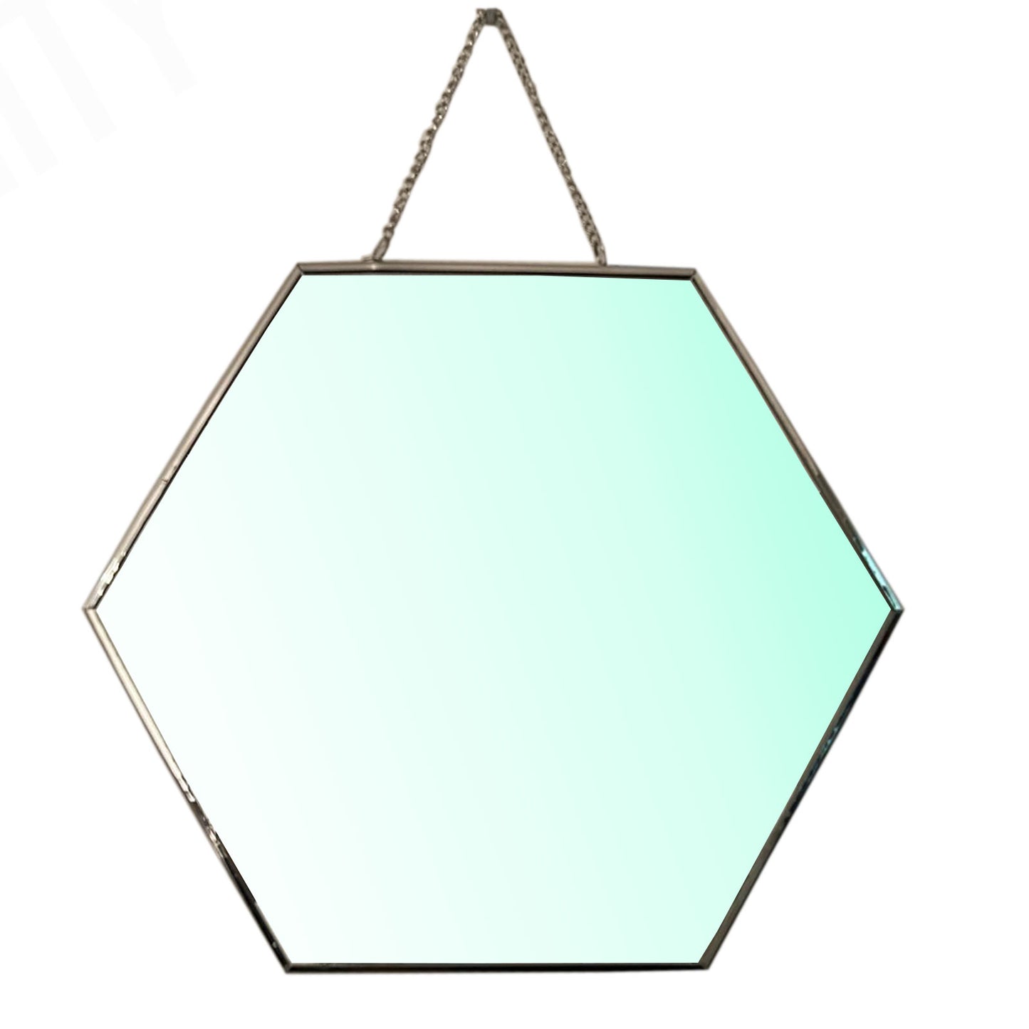 Elegant Hexagon Mirror Wall Hanging Living Room Best Gift Gold and Silver