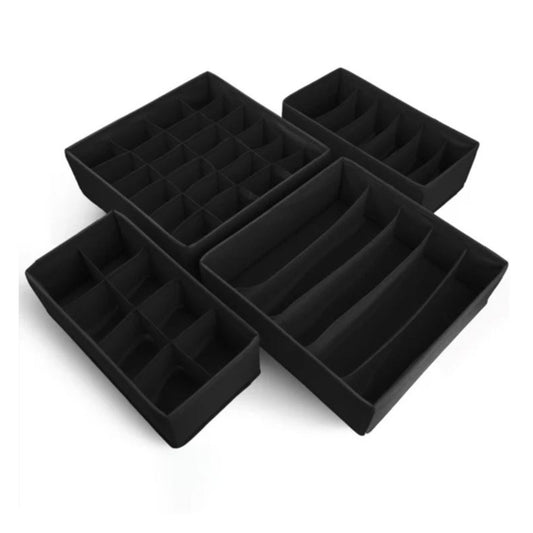 EKODE Pack of 4 Foldable Storage Cubes Boxes Home Organization Collapsible