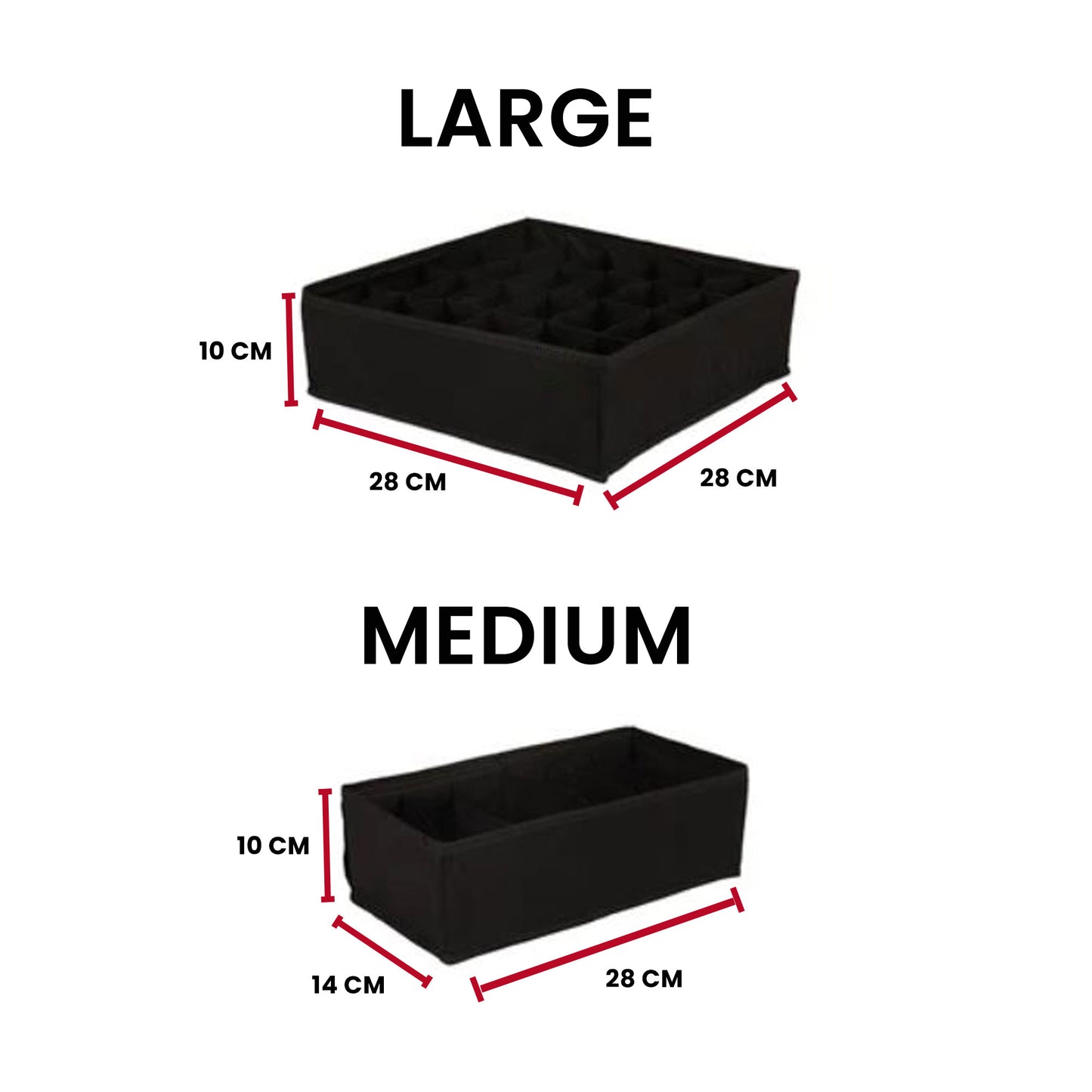 EKODE Pack of 4 Foldable Storage Cubes Boxes Home Organization Collapsible