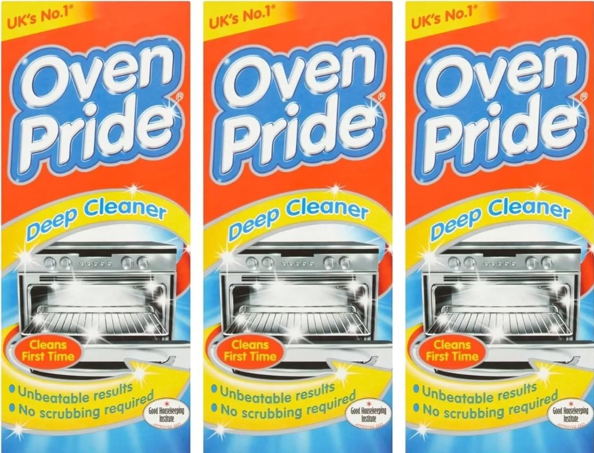 Oven Pride Oven Cleaner 500 ML Bottle - Bags for Cleaning Oven Racks, Gloves and Instructions Included - Complete Oven Cleaning Kit with Ultra Absorbent Microfibre Cleaning Cloth