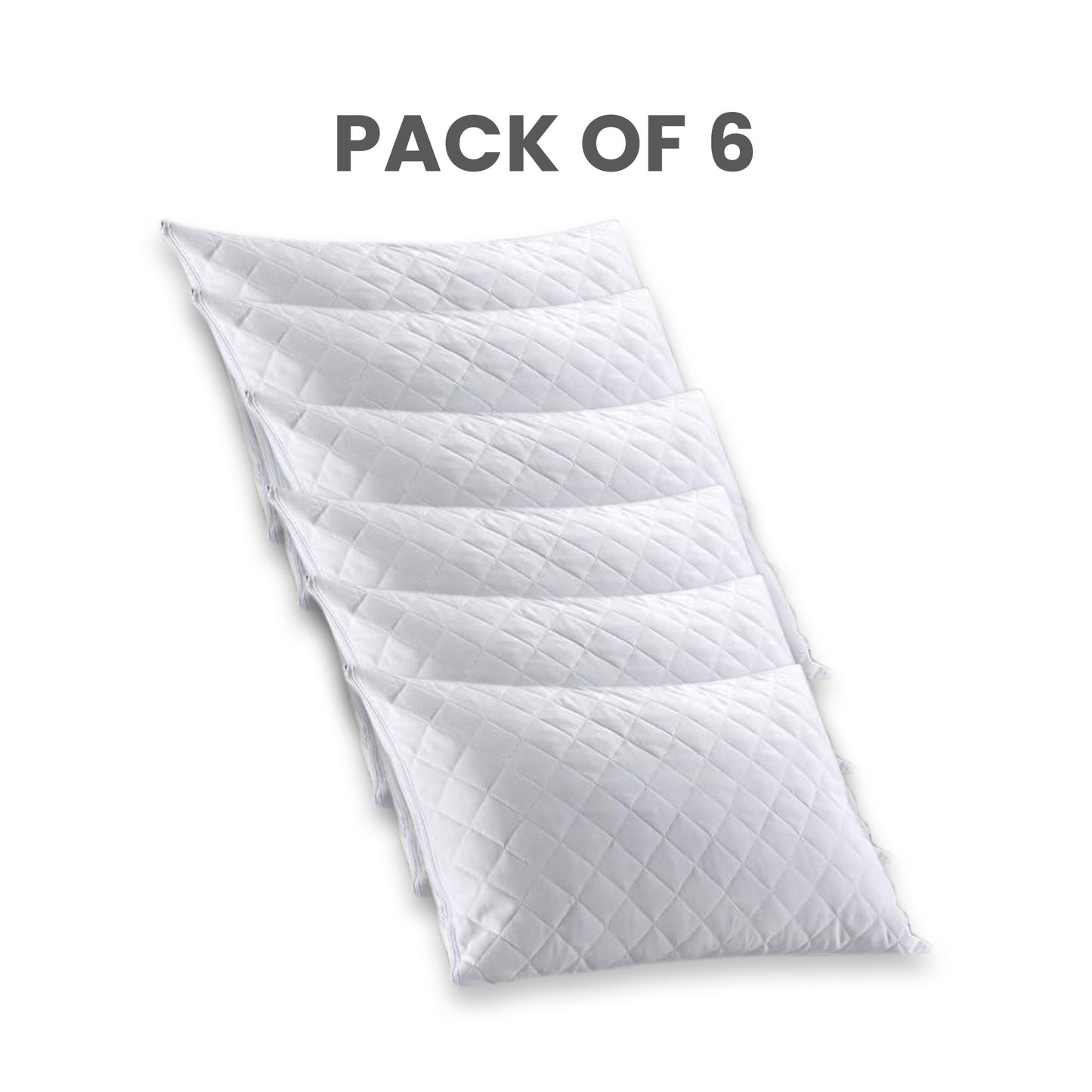 EKODE™ Ultra Soft Zipped Pillow Protectors - Hypoallergenic Quilted Pillow Protectors - Soft & Breathable Microfiber Pillowcase Protectors 50x75 CM