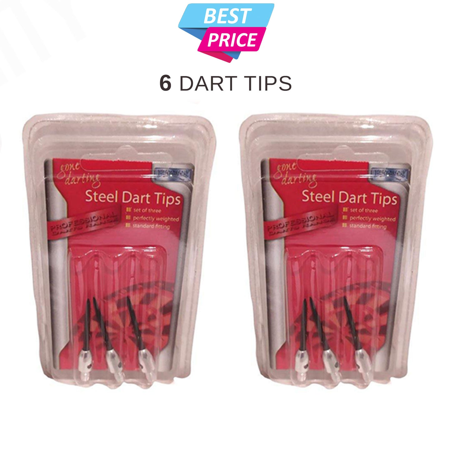 Dart Hardened Steel Tips Perfectly Weighted Standard Fitting Free Dart Case offer