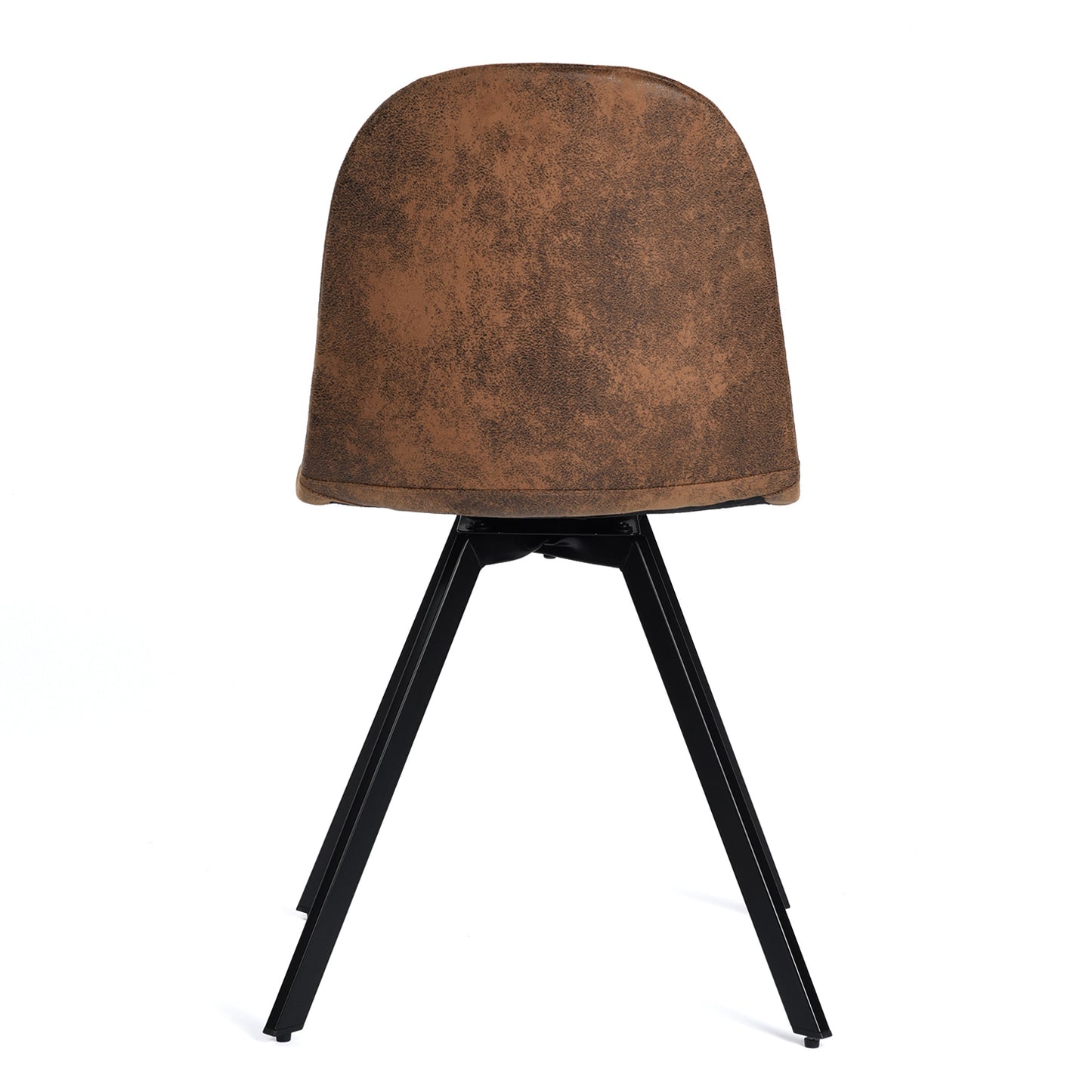 EKODE™ Swivel Dining Chairs, 46cm Retro Kitchen chair with backrest for Dining Room, Living room, Industrial Style Rustic Faux Suede Brown and Black chair