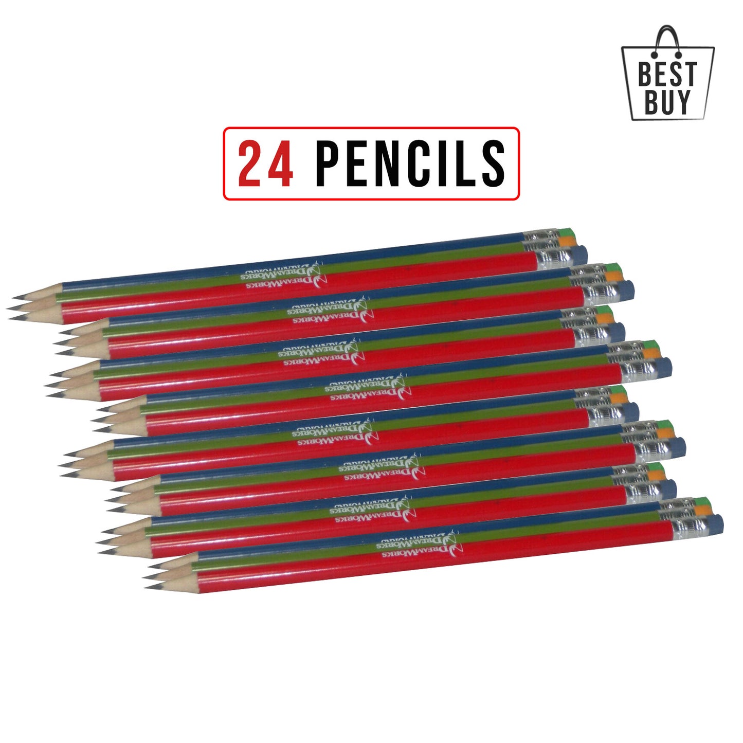 SET of 2 Madagascar 24 Pencils Tubes High Quality School College University