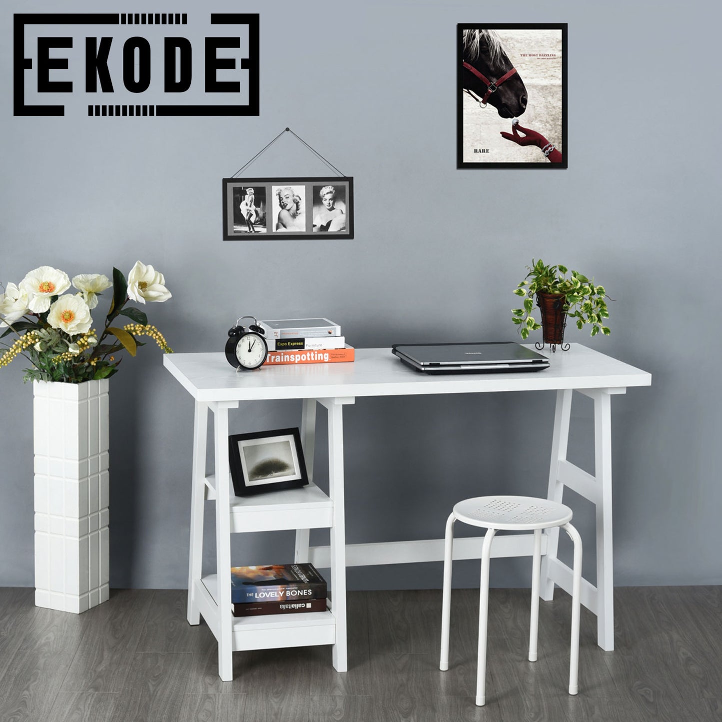 EKODE™ Vintage Style Computer Study Desk Designed for studios and Small Spaces